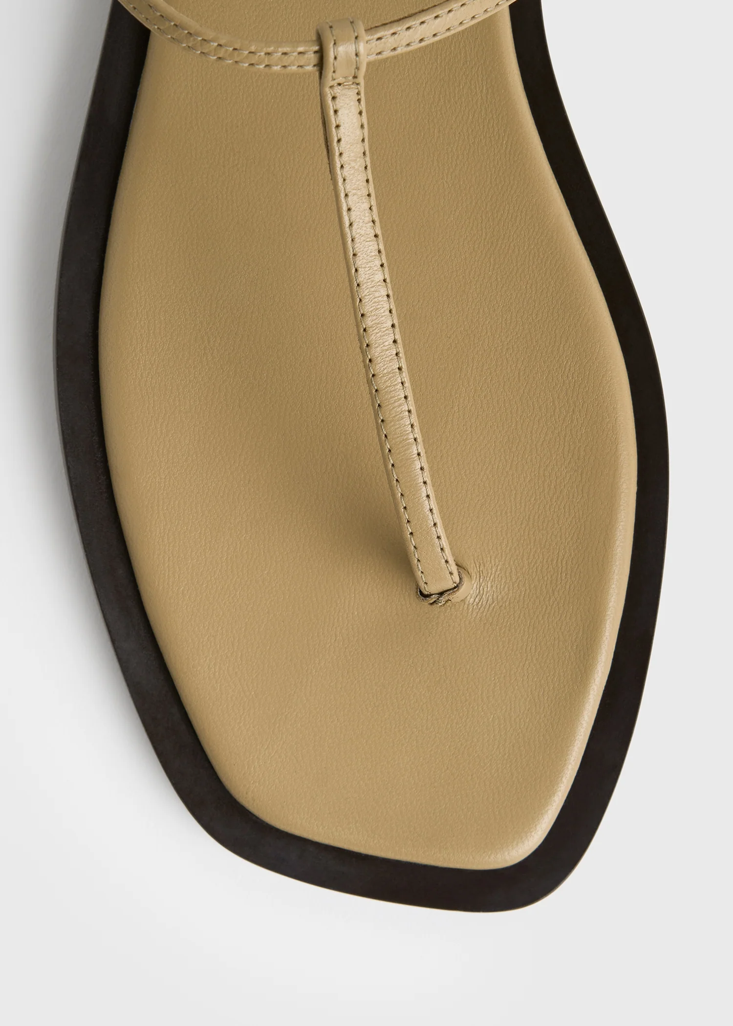 T-strap nappa sandals desert/dark brown - Image 7