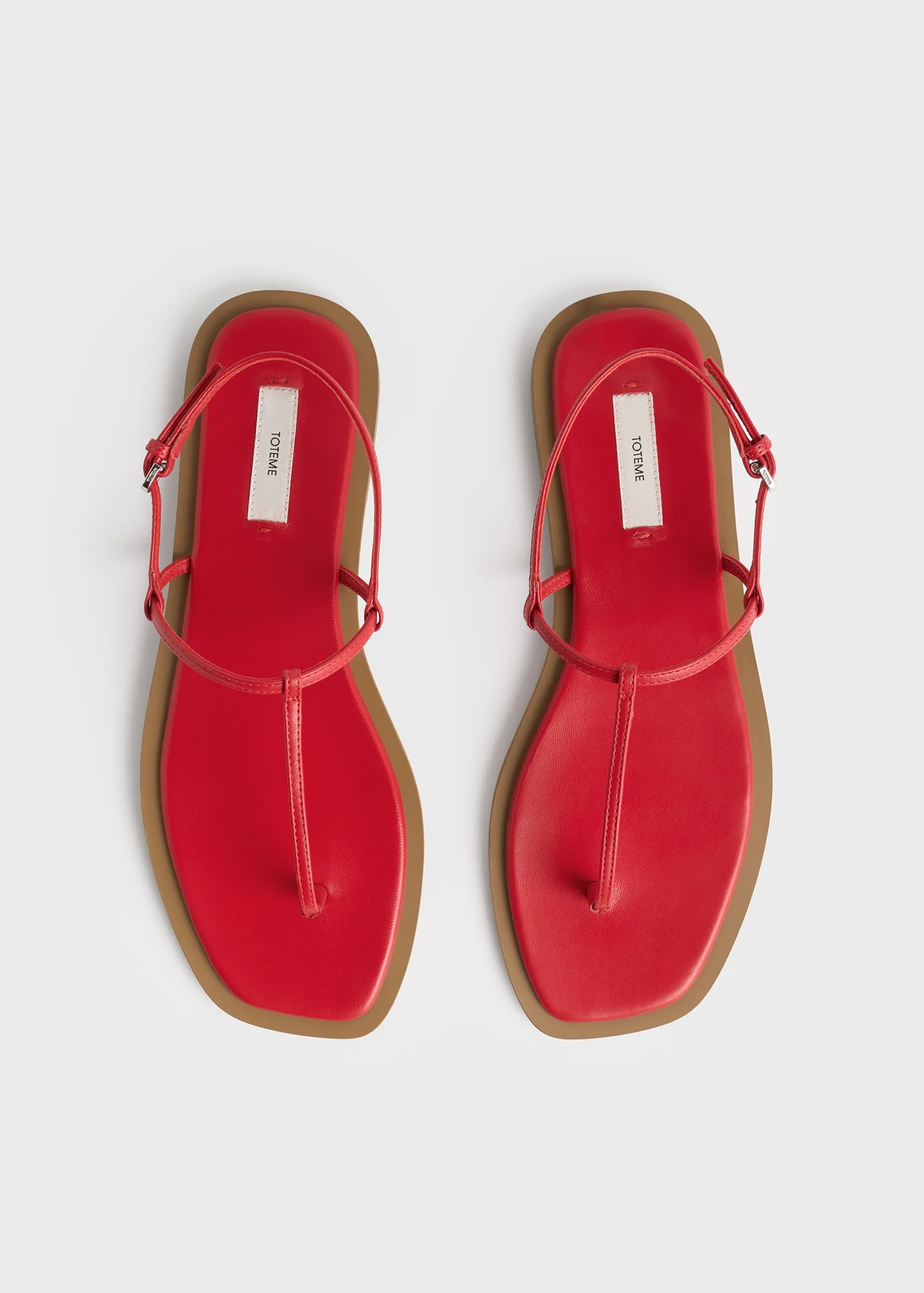 T-strap nappa sandals red/desert - Image 5