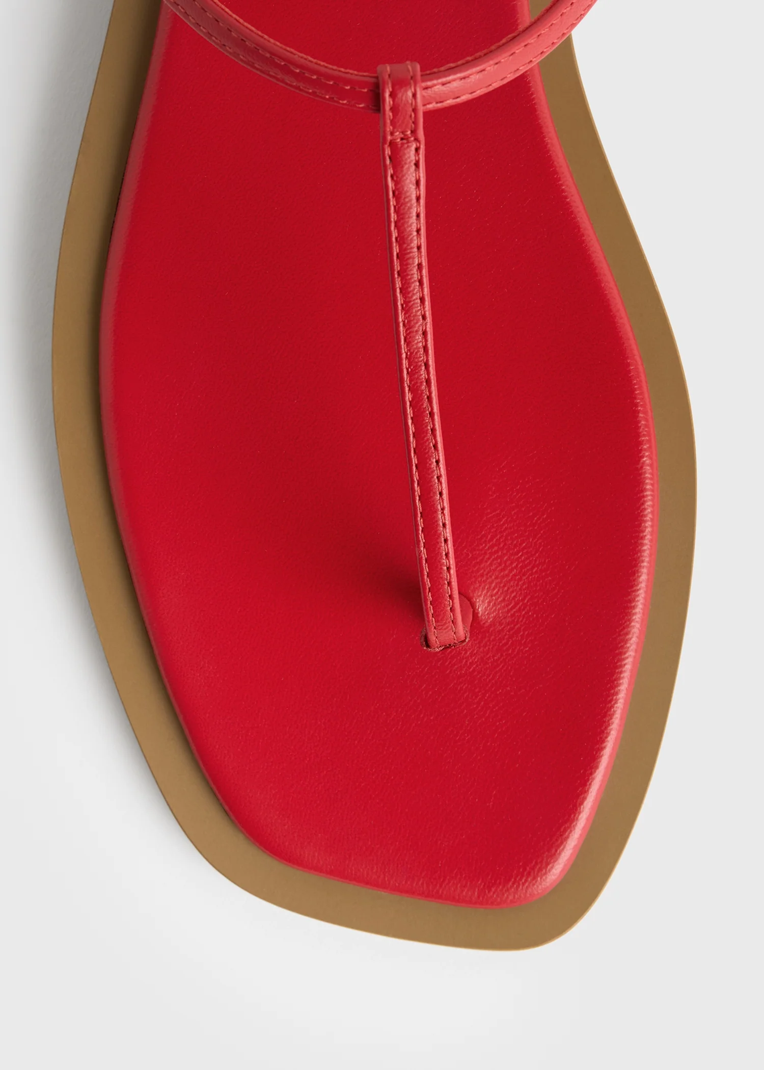T-strap nappa sandals red/desert - Image 7