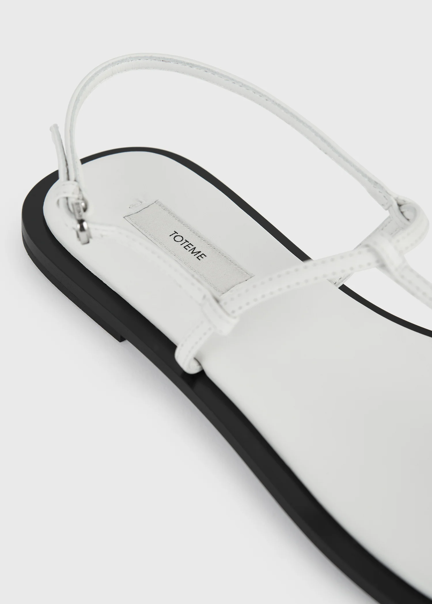 T-strap nappa sandals white/black - Image 6