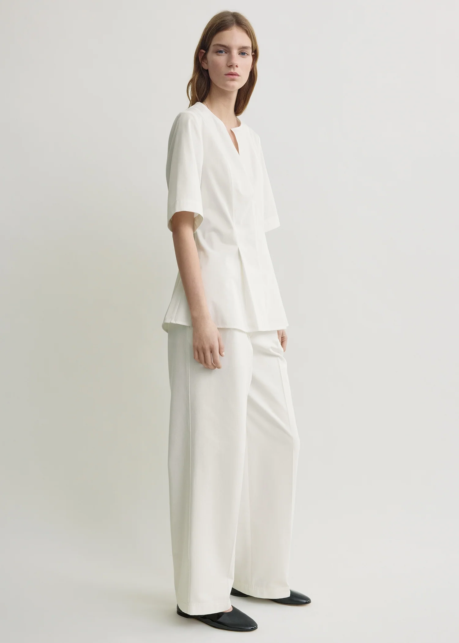Tailored cotton top white - Image 2