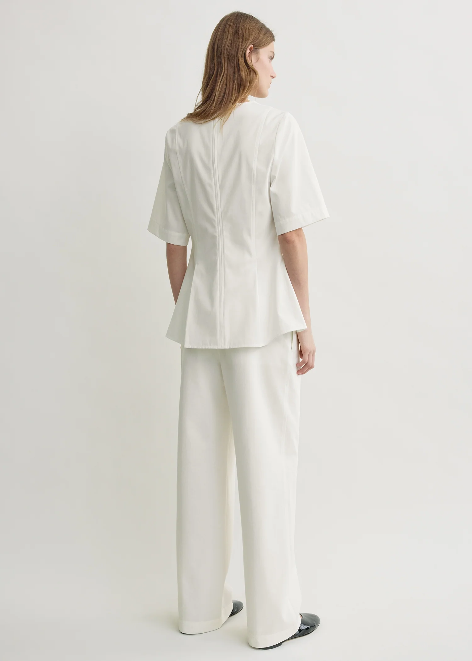 Tailored cotton top white - Image 3