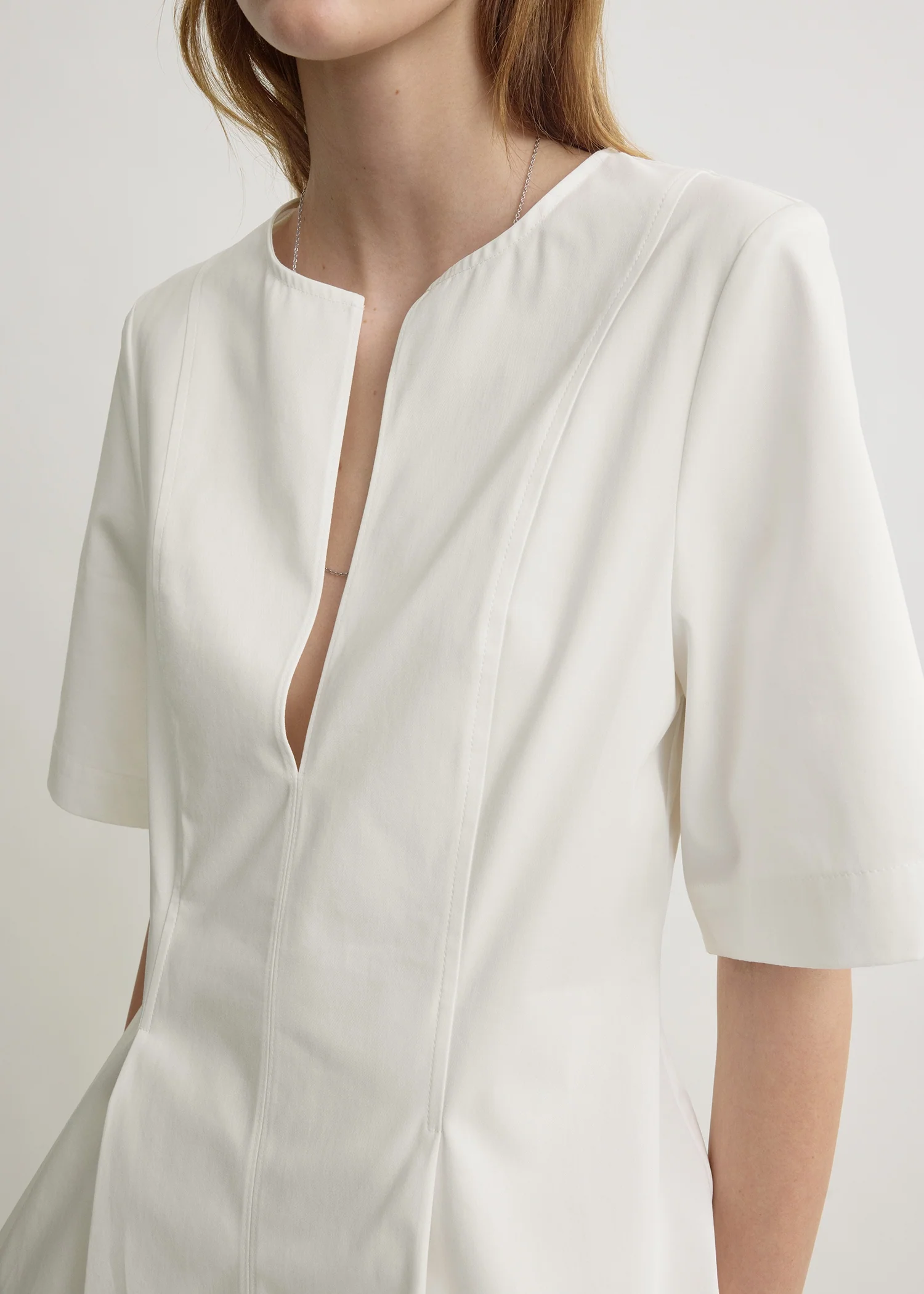 Tailored cotton top white - Image 4