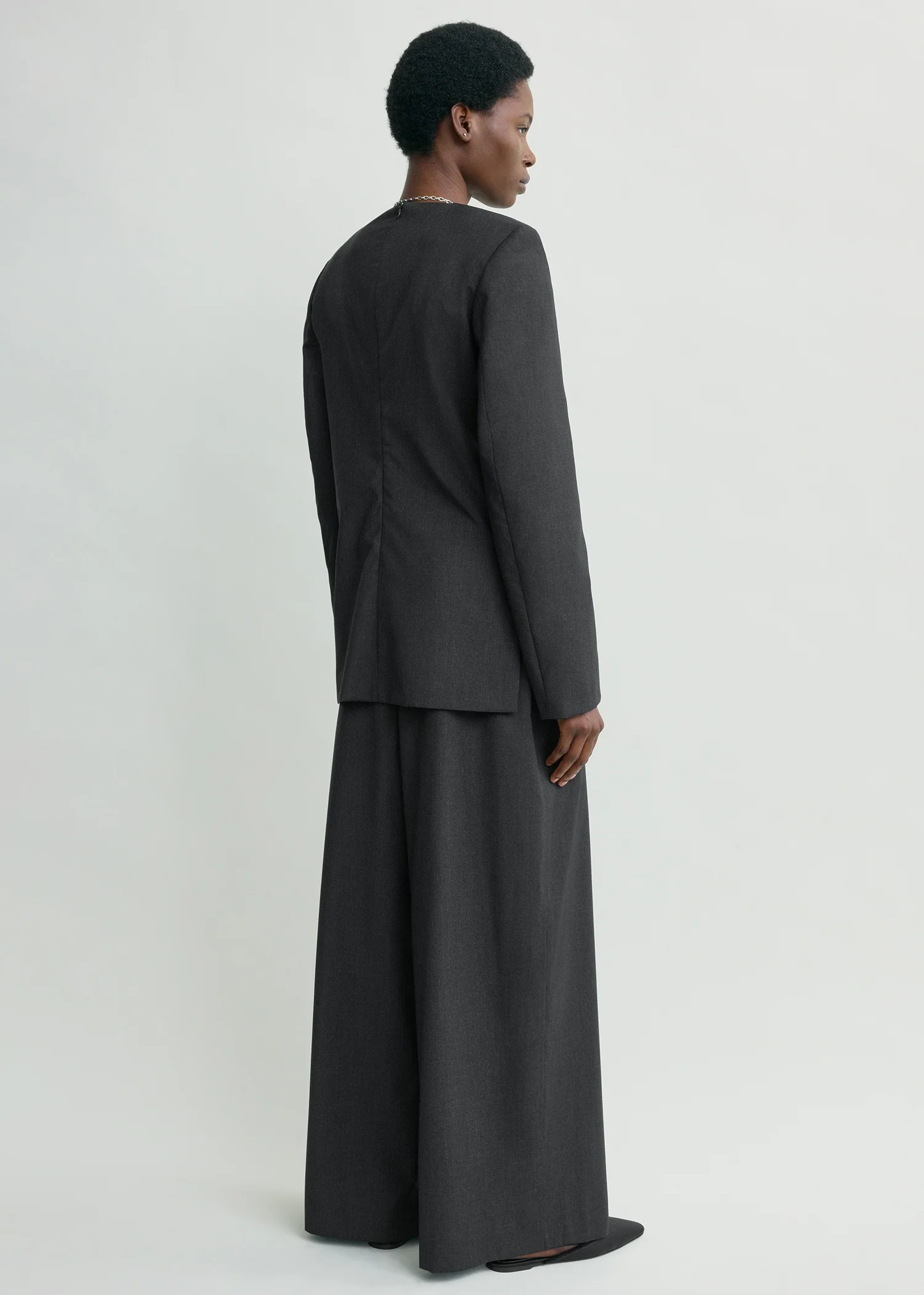 Tailored dinner blouse charcoal - Image 3