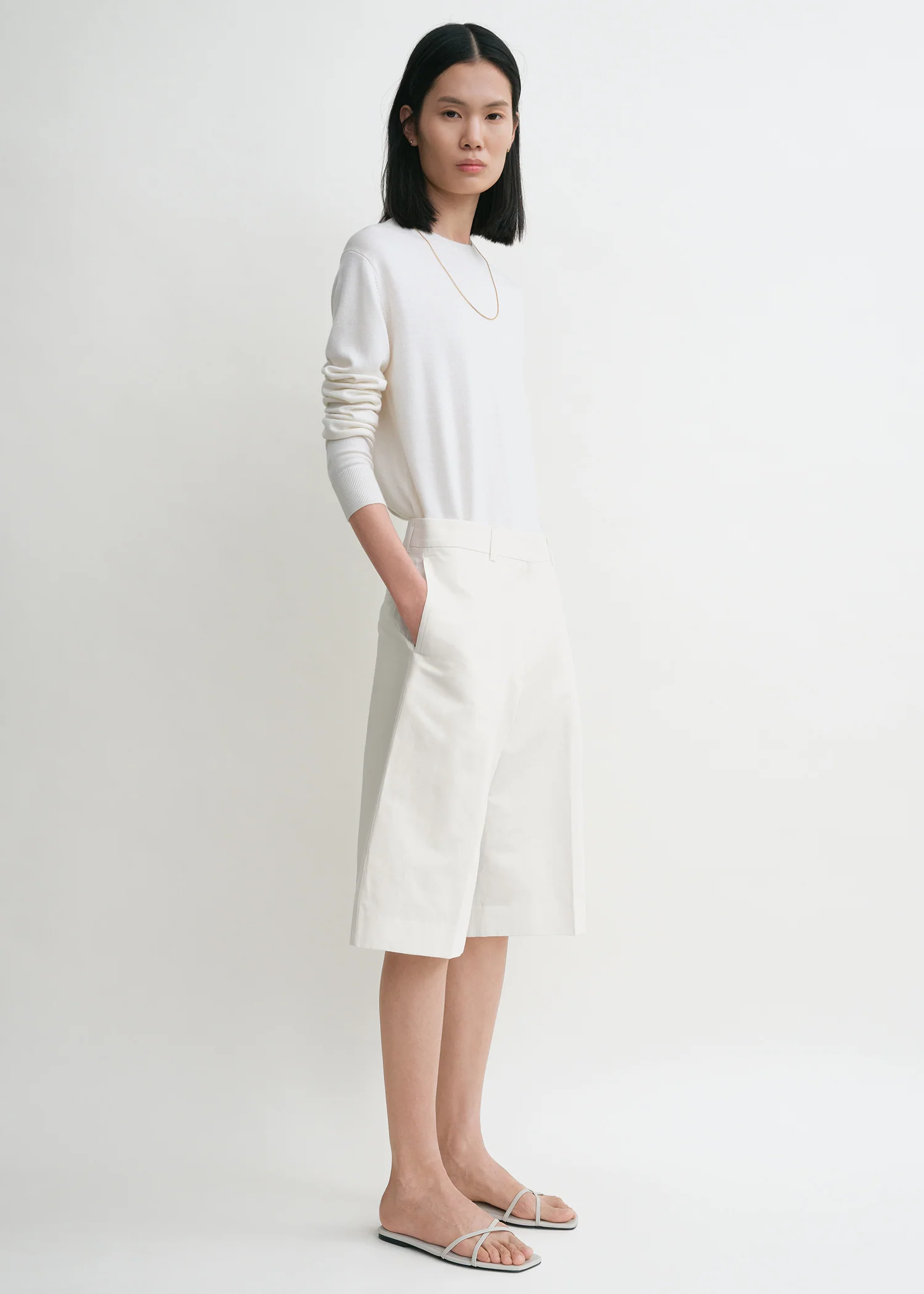 Tailored shorts off-white - Image 2