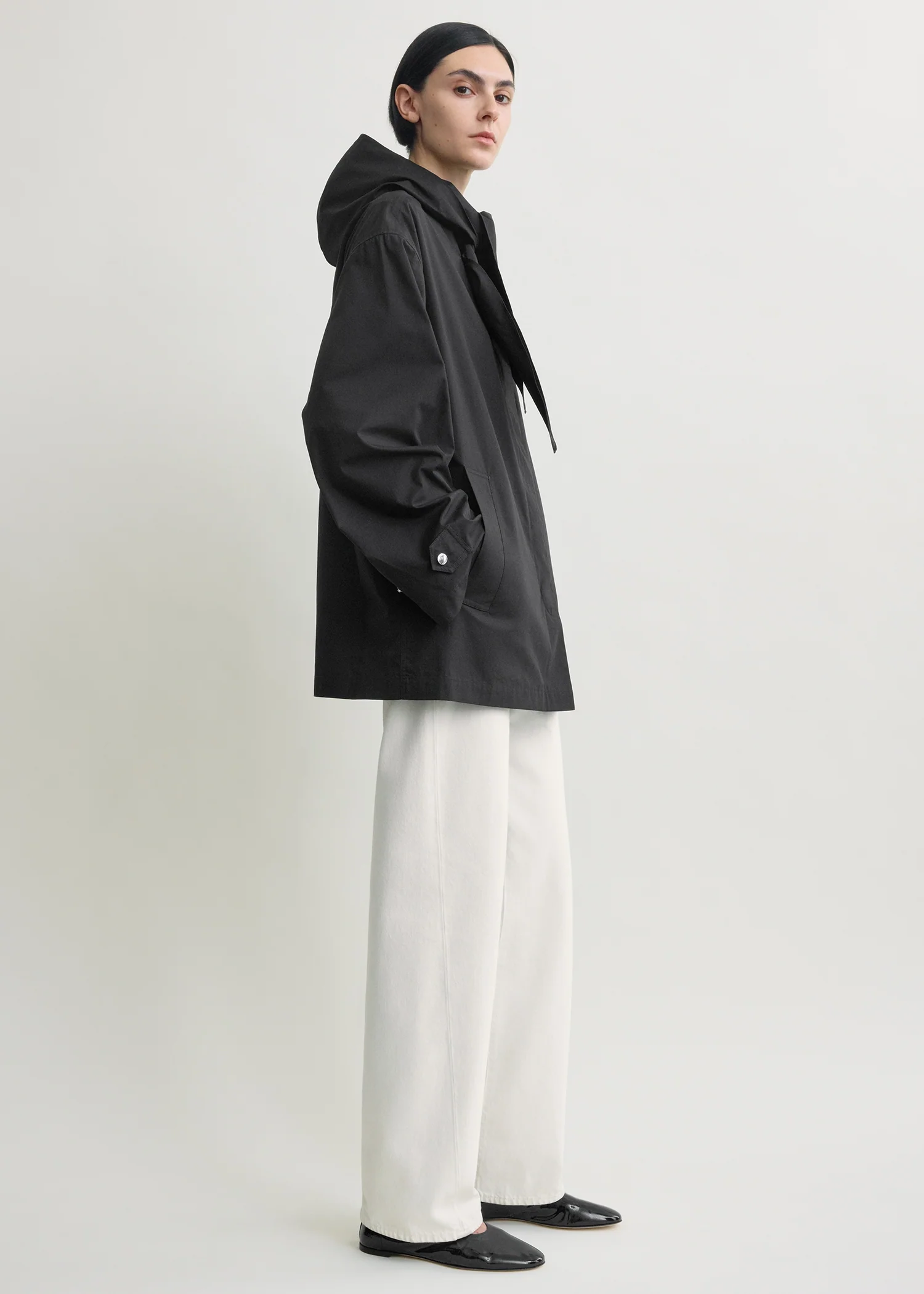 Technical scarf jacket black - Image 2