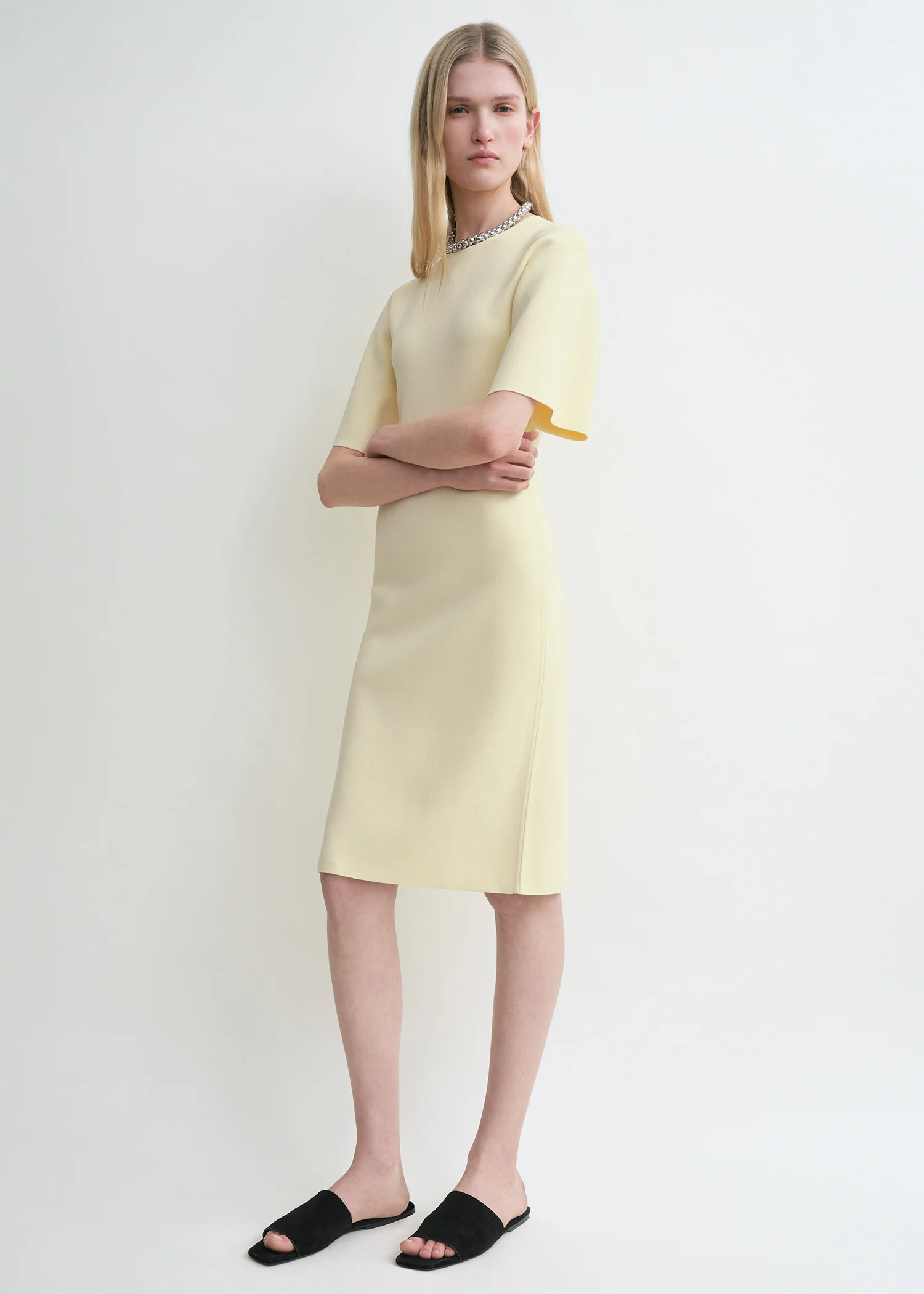 Tee knit dress straw - Image 5
