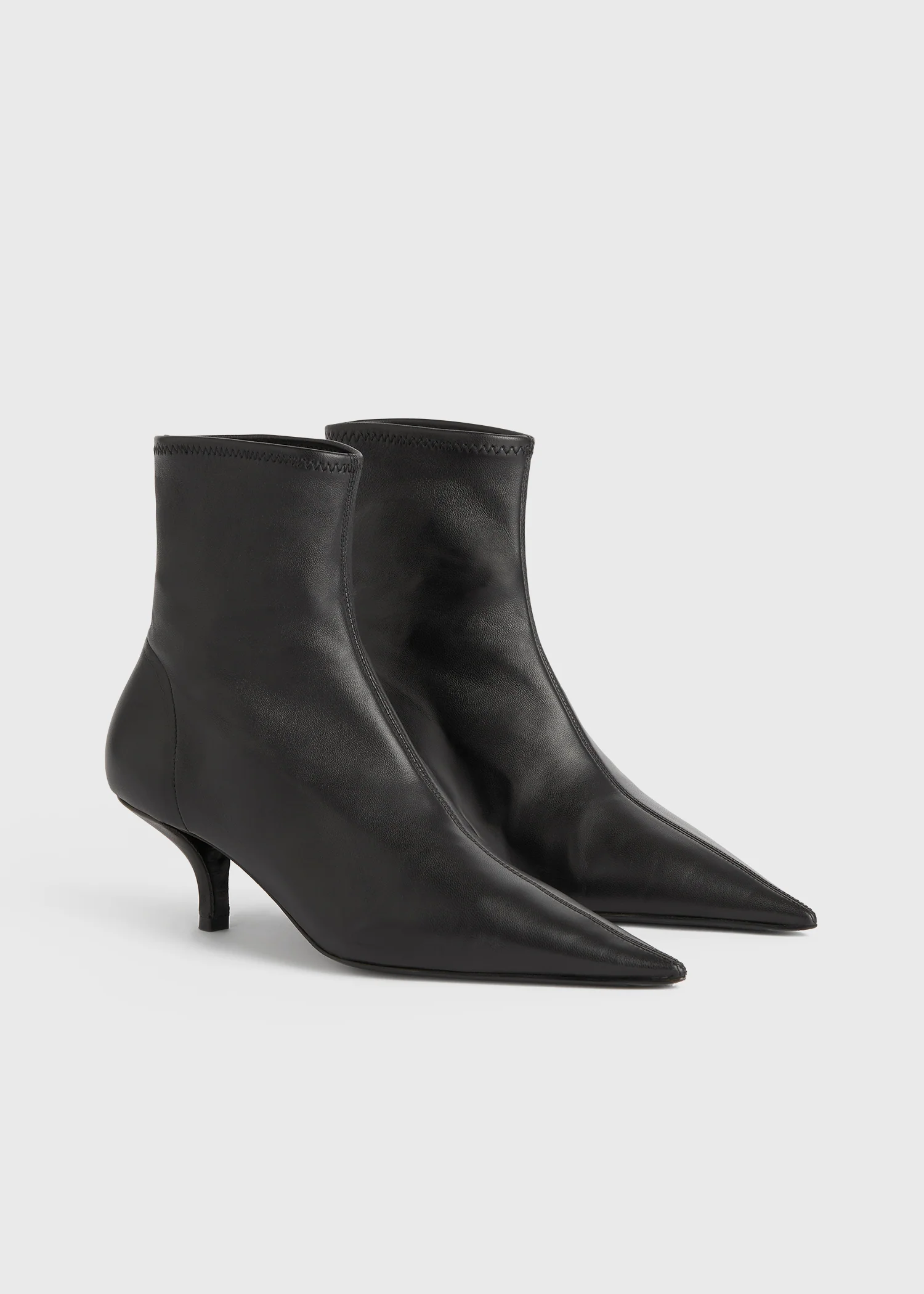 Nappa heeled sock boots black - Image 5