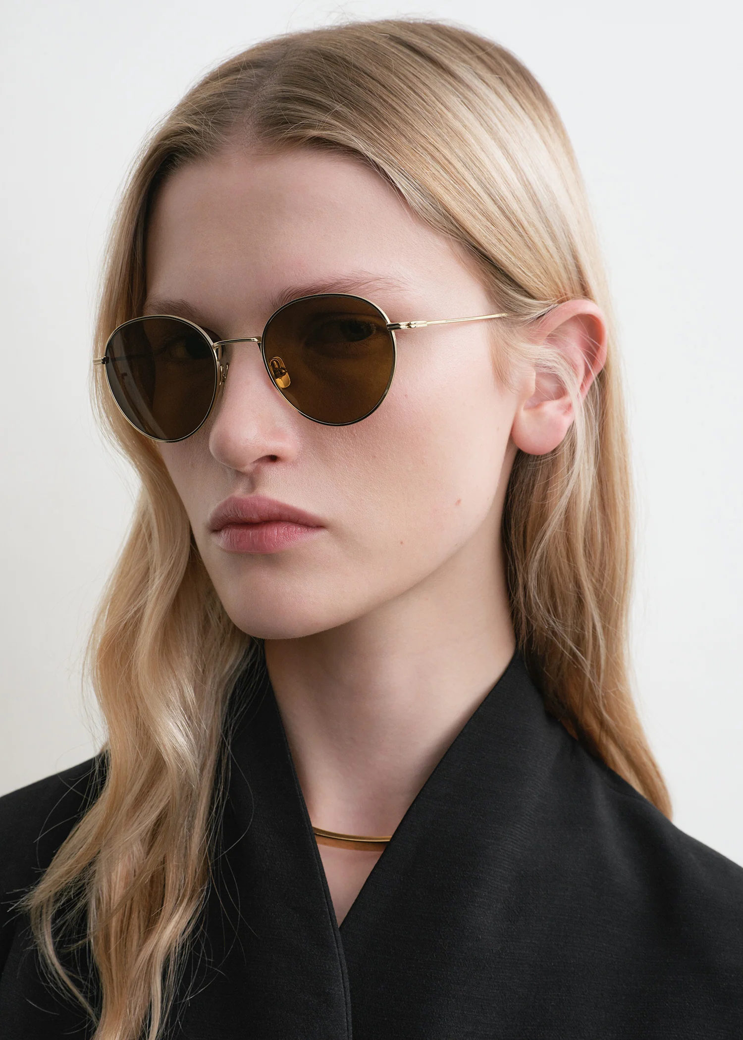 Round sunglasses gold - Image 3