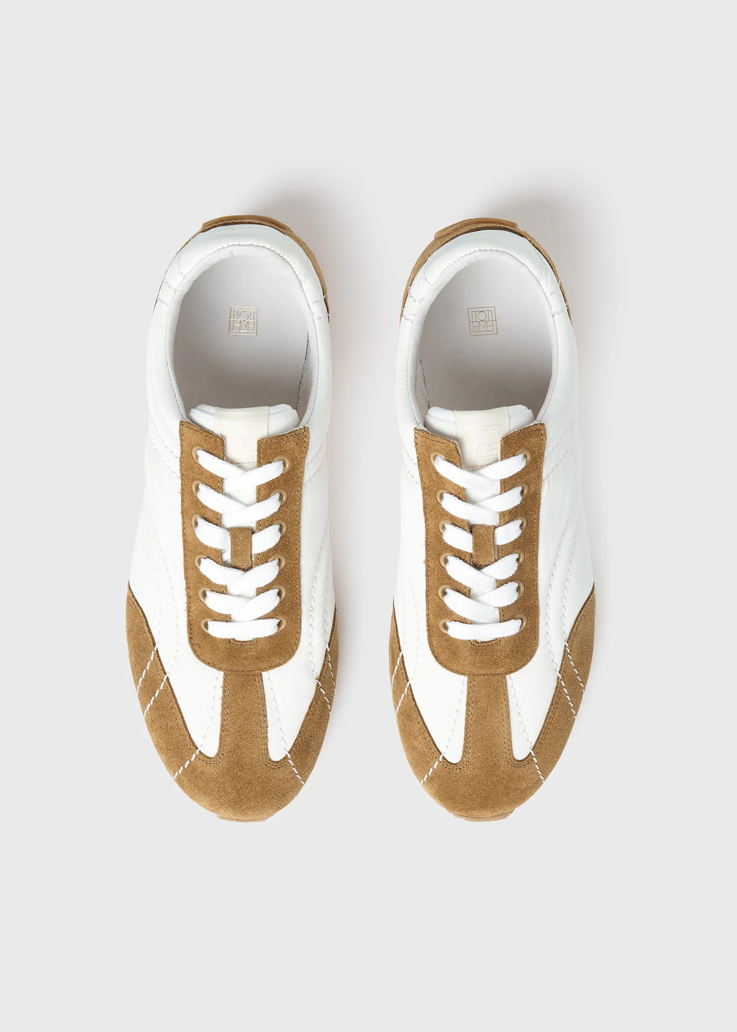Sport sneakers white/tan - Image 3