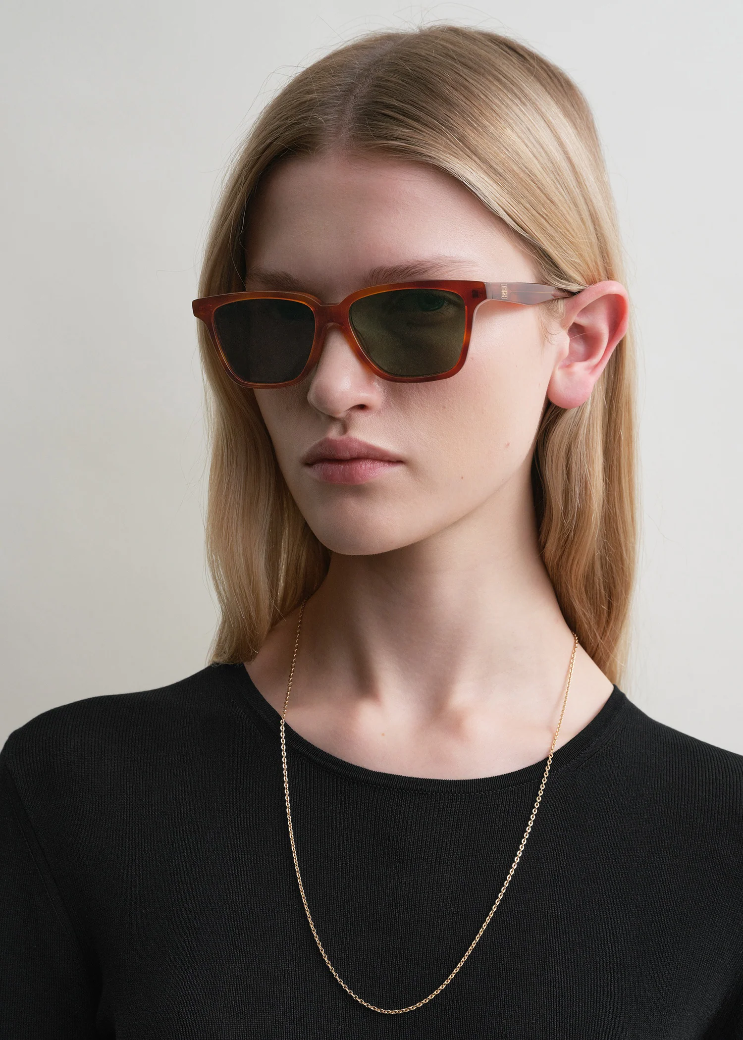 Square sunglasses light Havana - Image 3