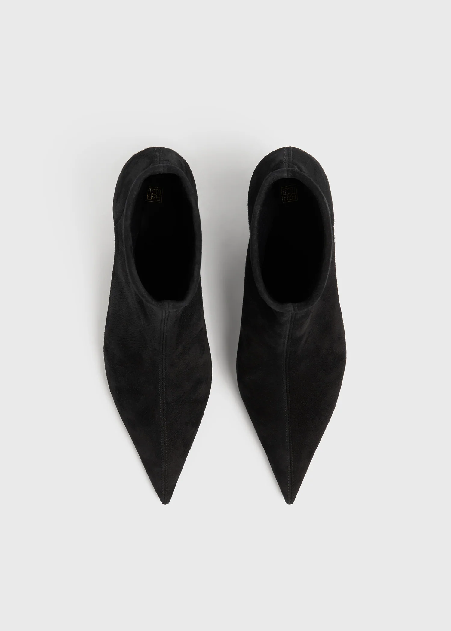Suede heeled sock boots black - Image 5