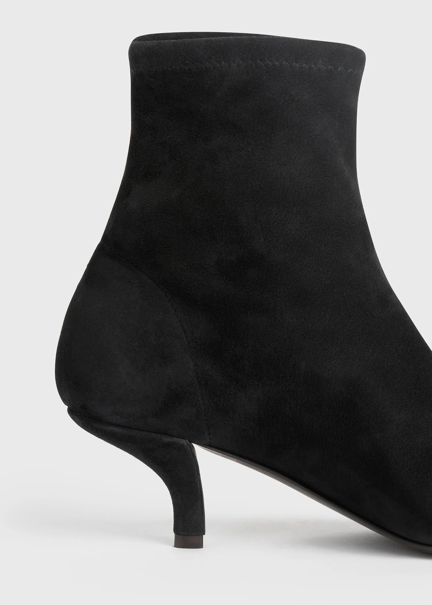 Suede heeled sock boots black - Image 6