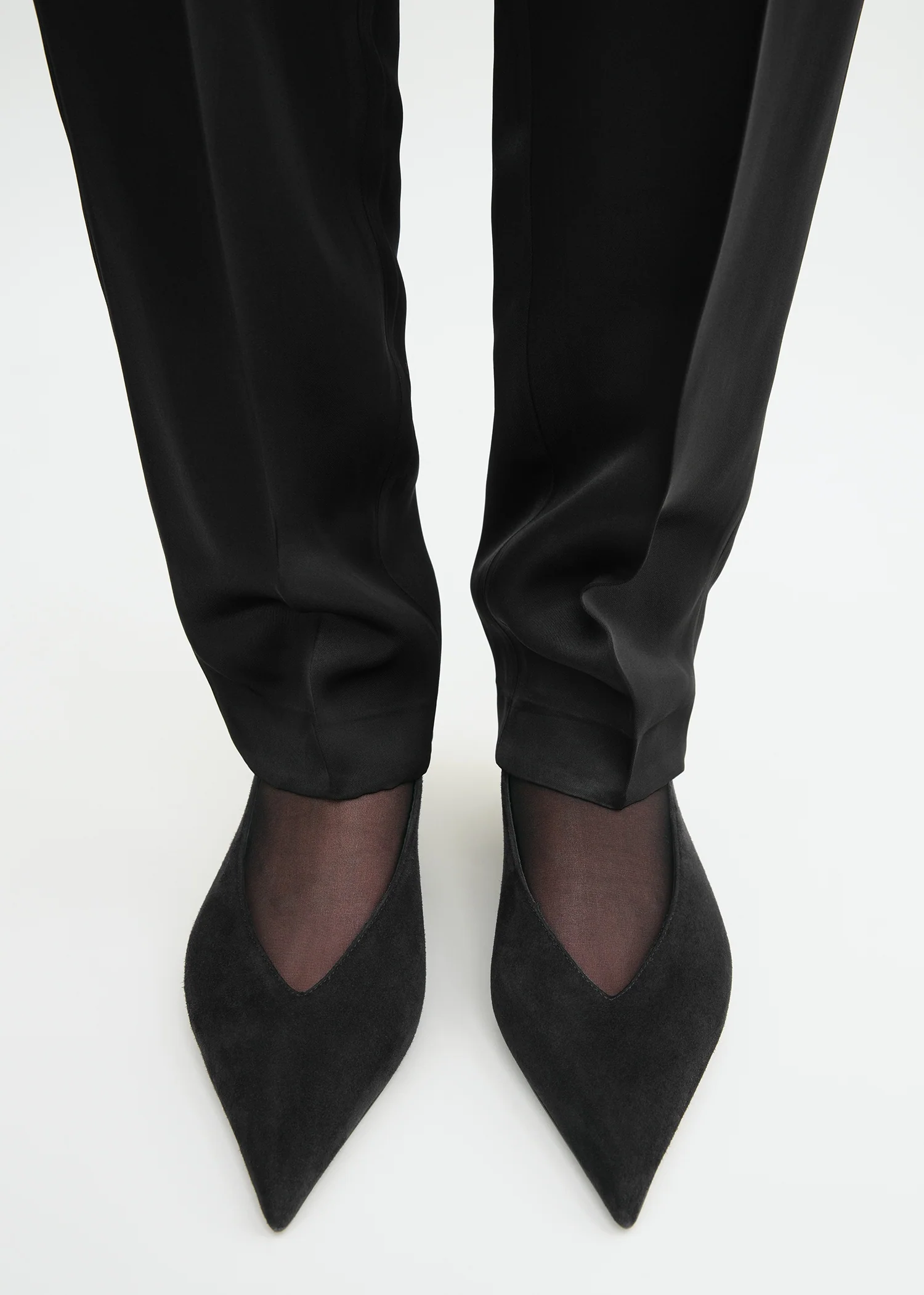 Wedge-heel suede slingbacks black - Image 3