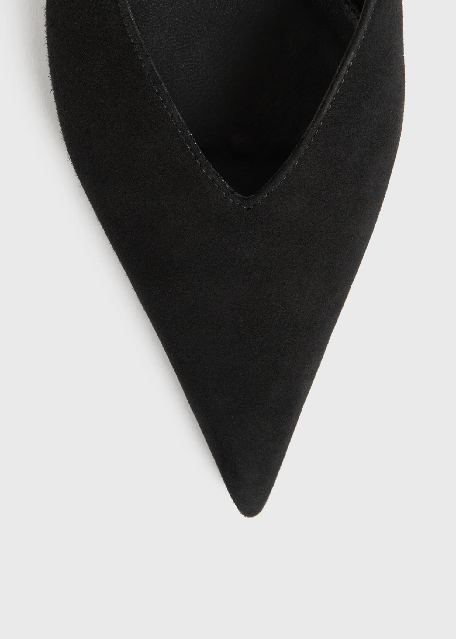 Wedge-heel suede slingbacks black - Image 6