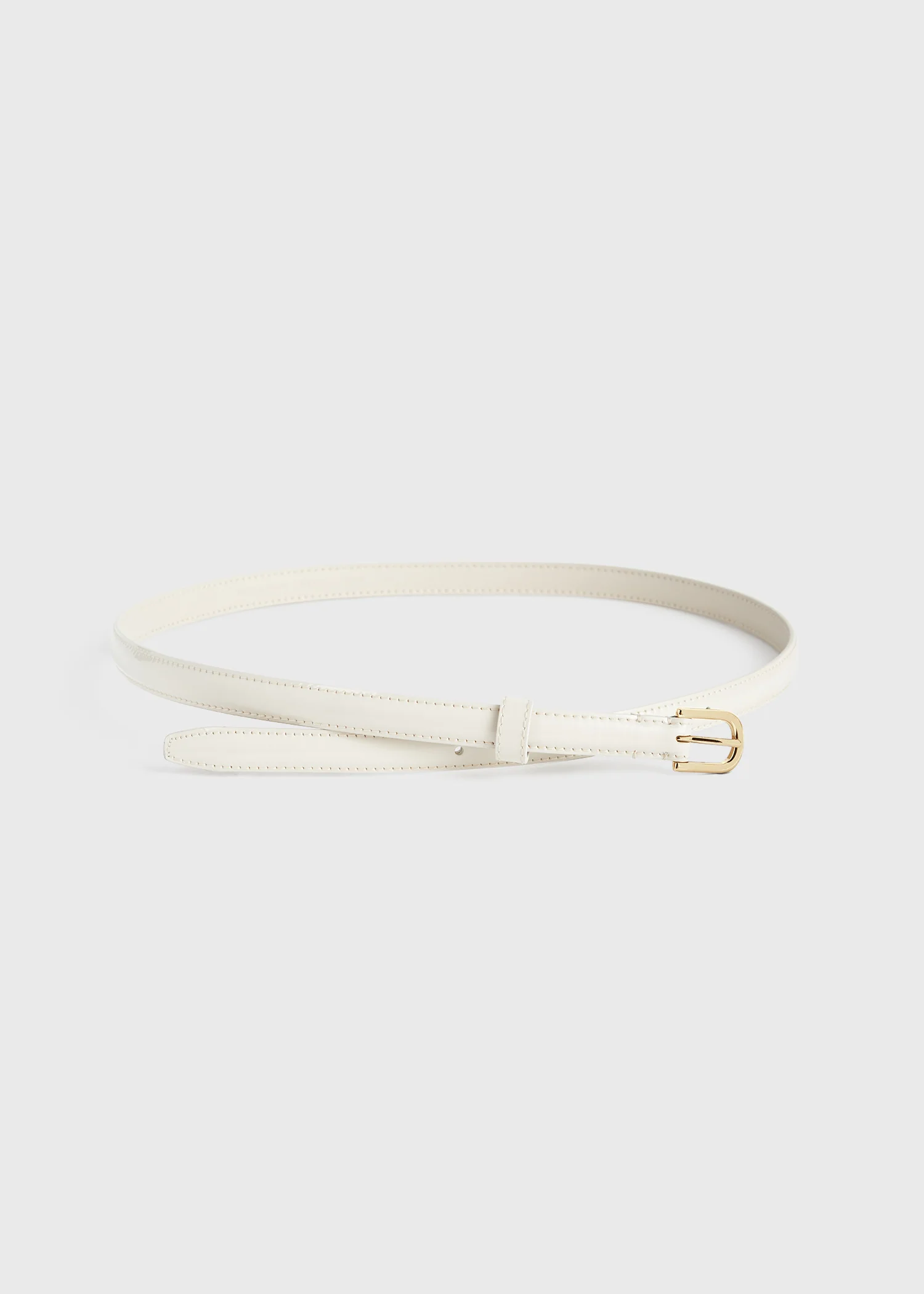 Thin patent belt bleached sand - Image 4