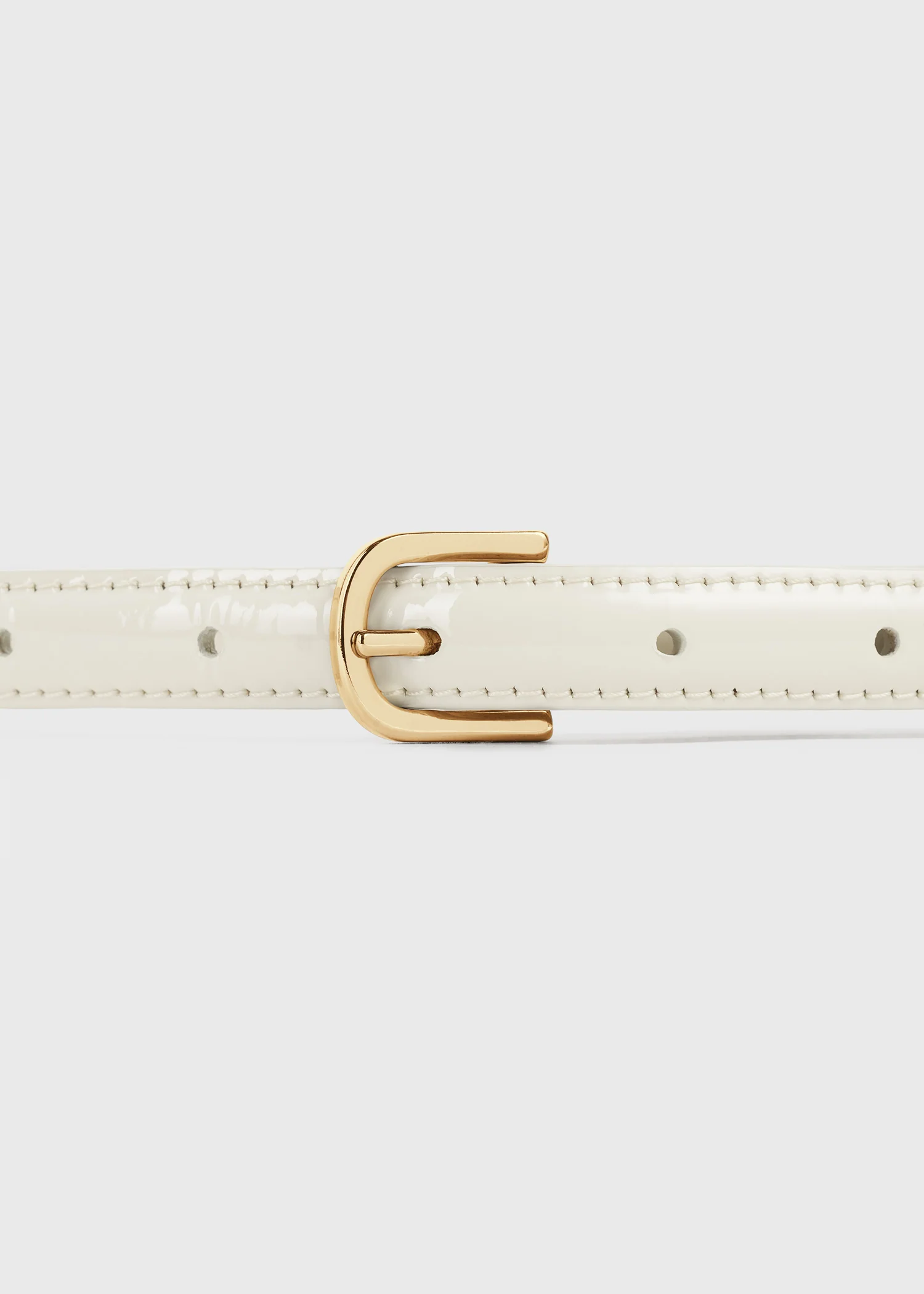 Thin patent belt bleached sand - Image 5