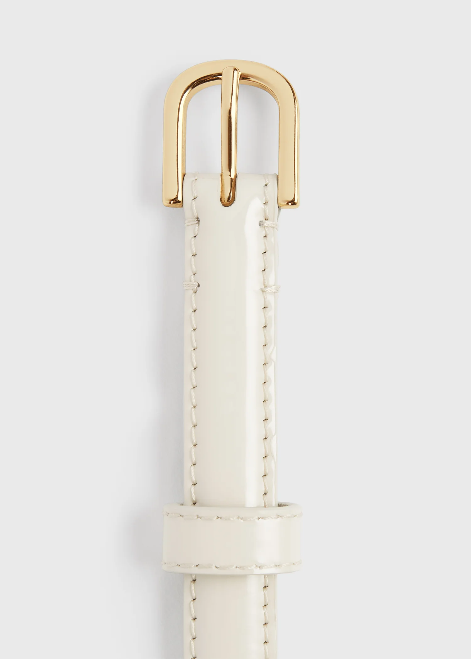 Thin patent belt bleached sand - Image 6