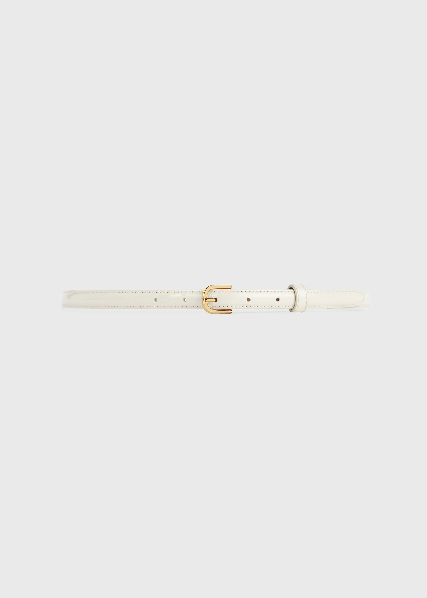 Thin patent belt bleached sand - Image 7