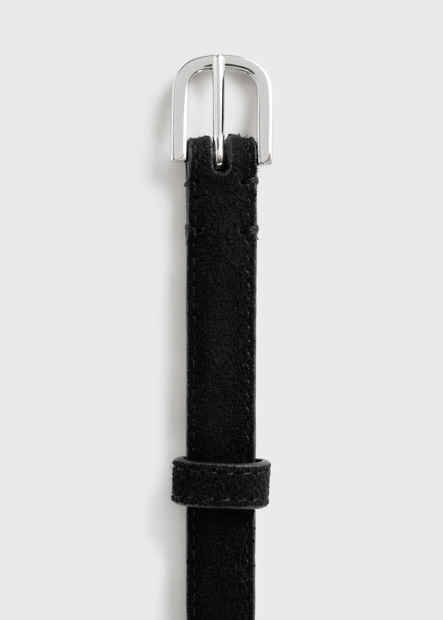 Thin suede belt black - Image 4