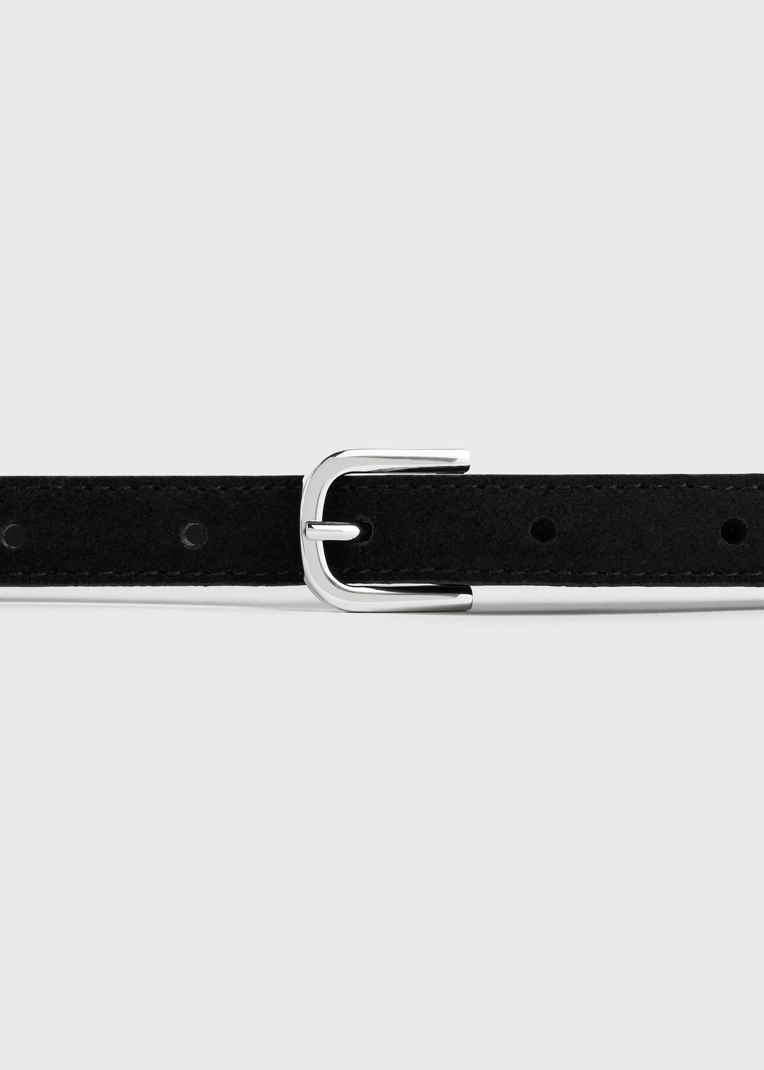 Thin suede belt black - Image 6