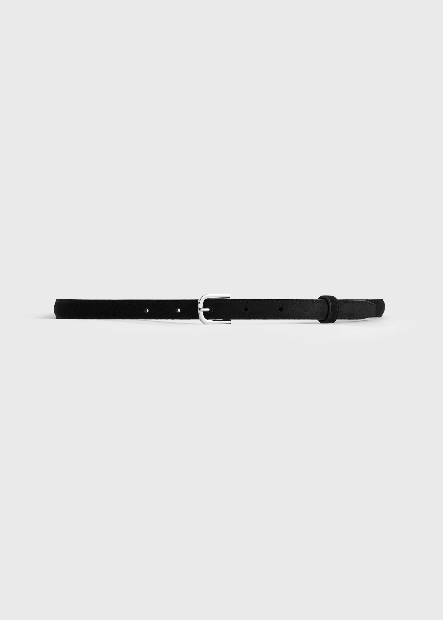 Thin suede belt black - Image 7