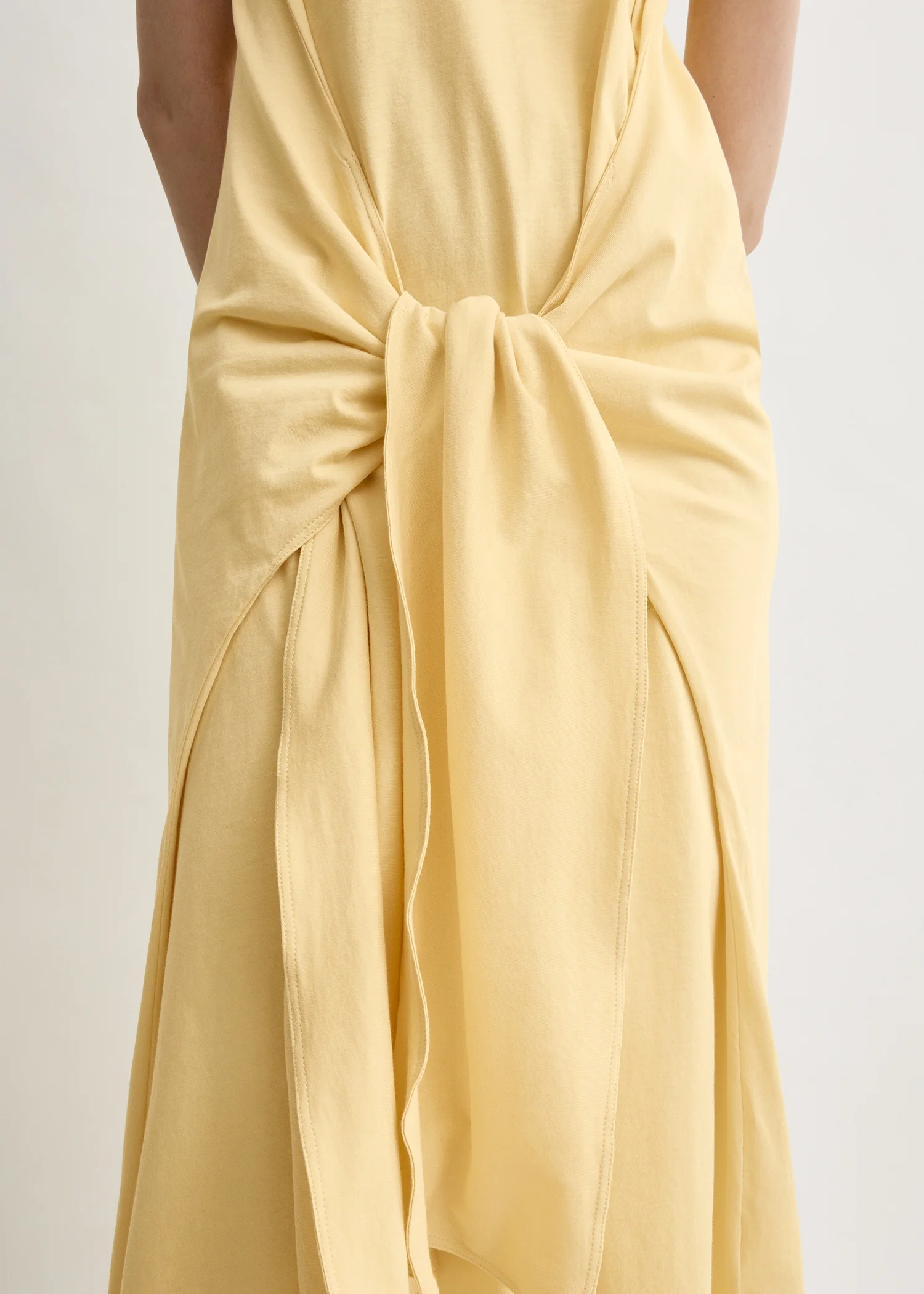 Tie-waist jersey dress buttercup - Image 4