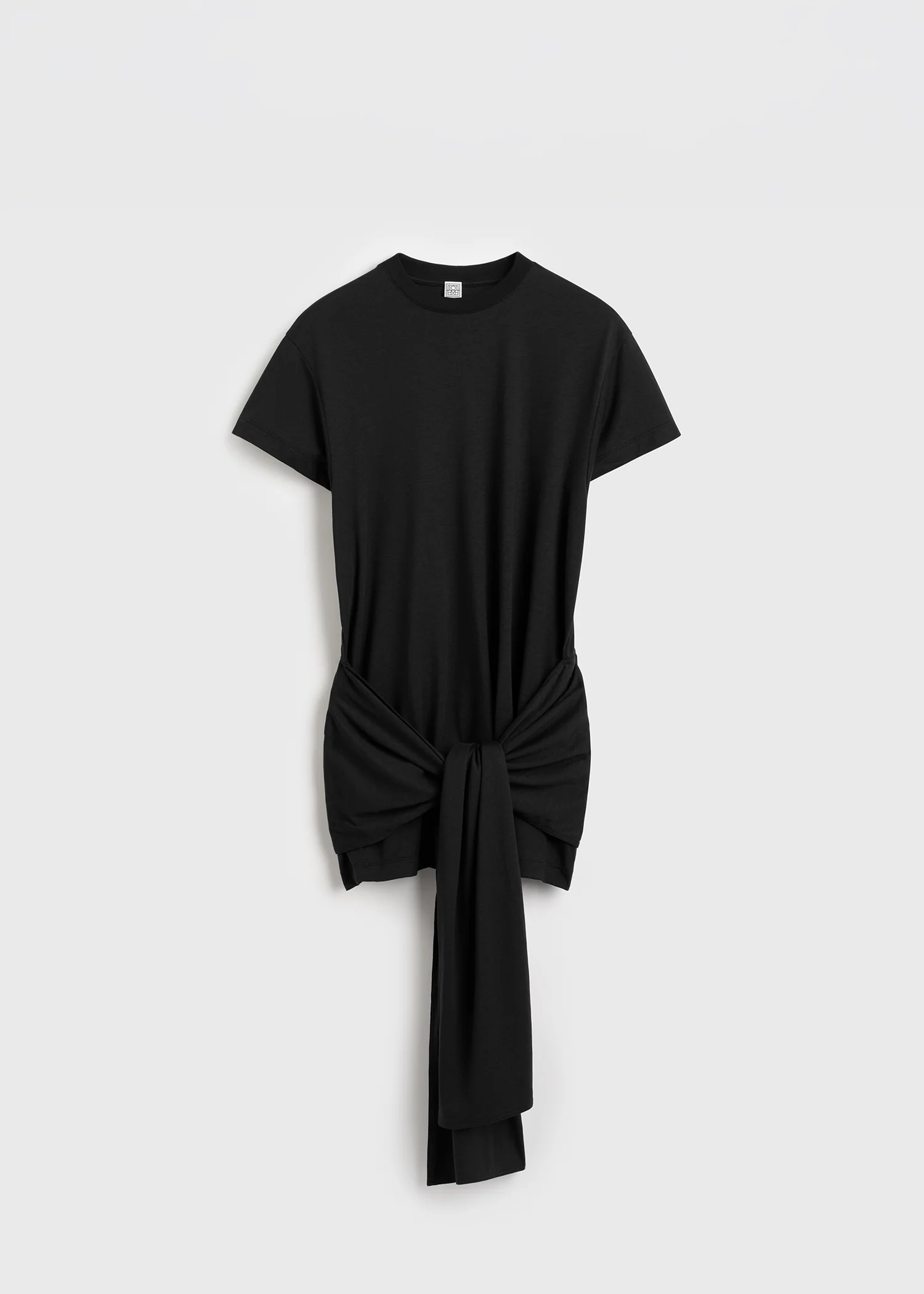 Tie-waist jersey top black - Image 7