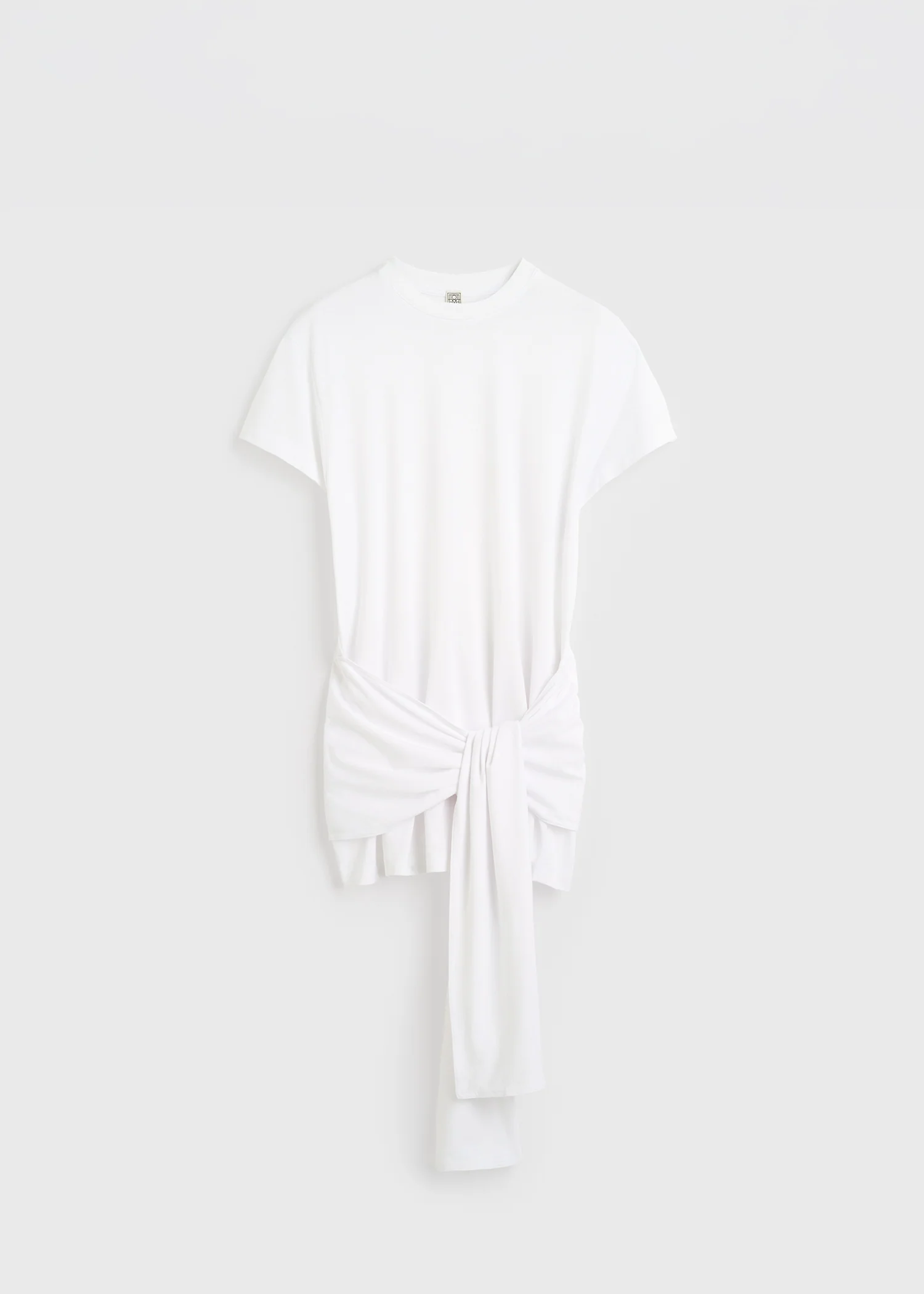 Tie-waist jersey top white - Image 5