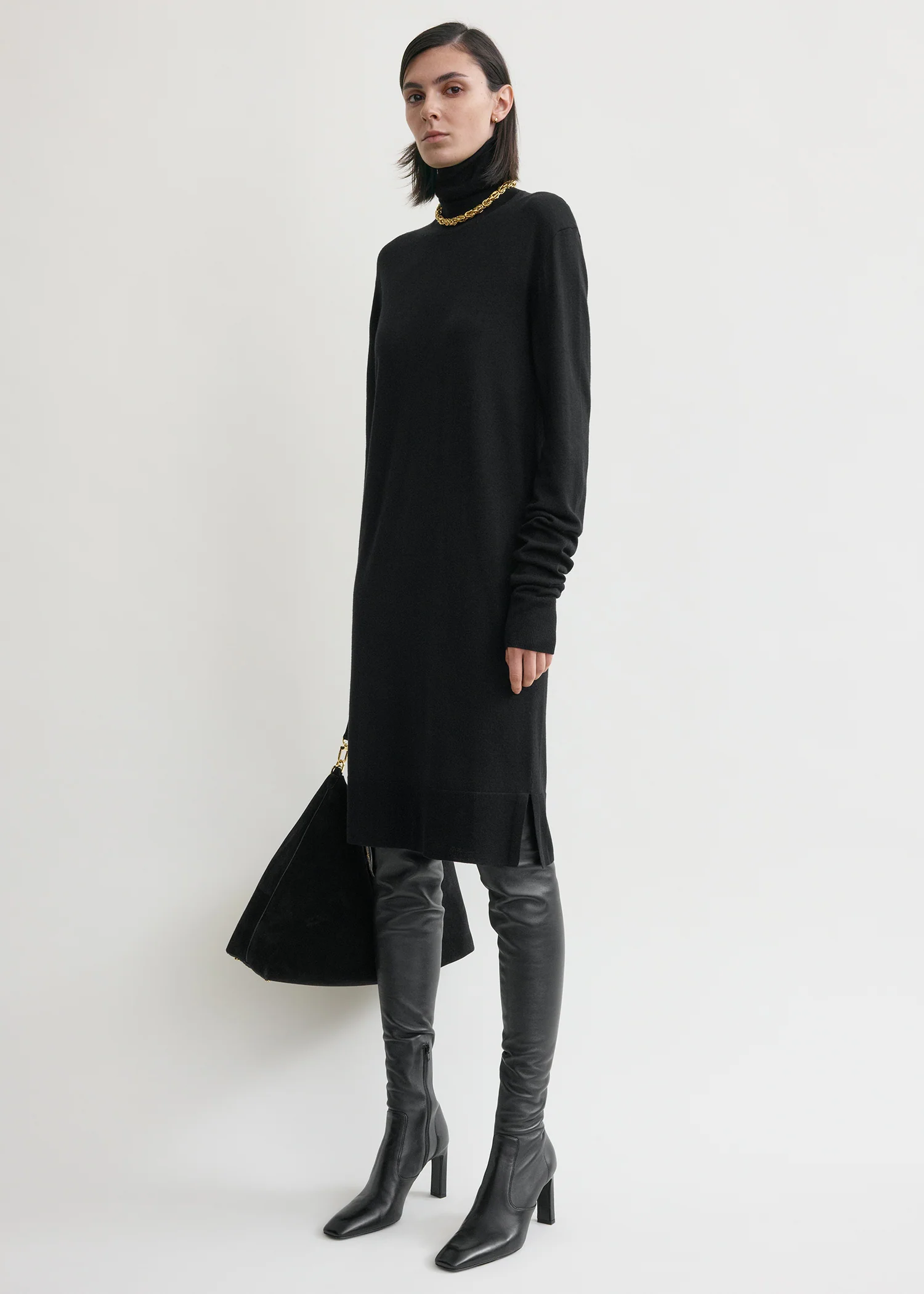 Turtleneck dress black - Image 2