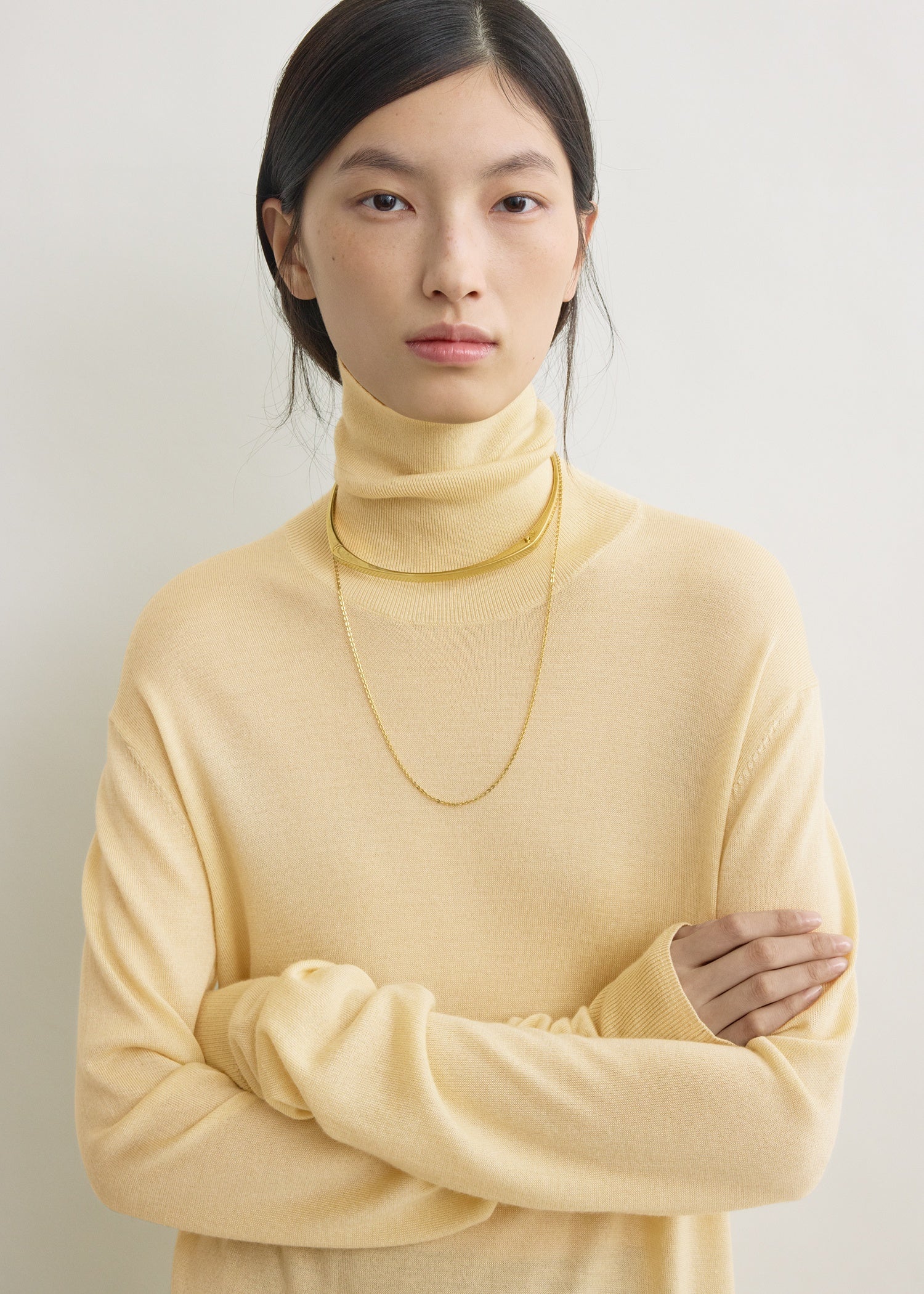 Turtleneck dress champagne petite - Image 4