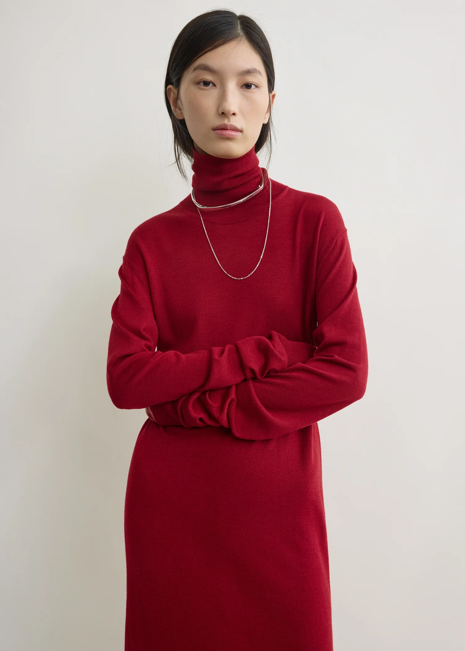 Turtleneck dress red - Image 4