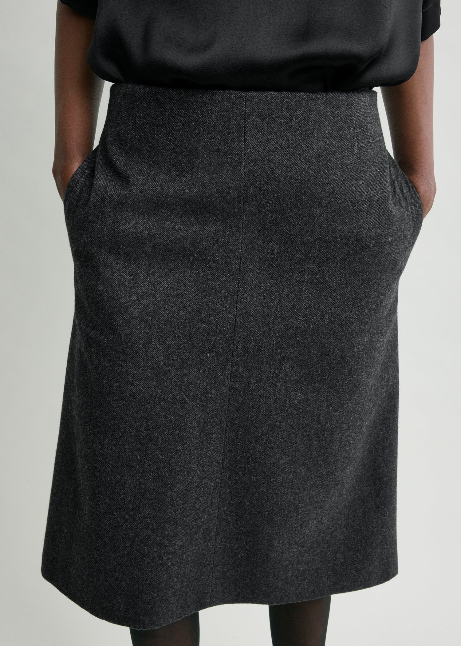 Twill suit skirt charcoal - Image 4