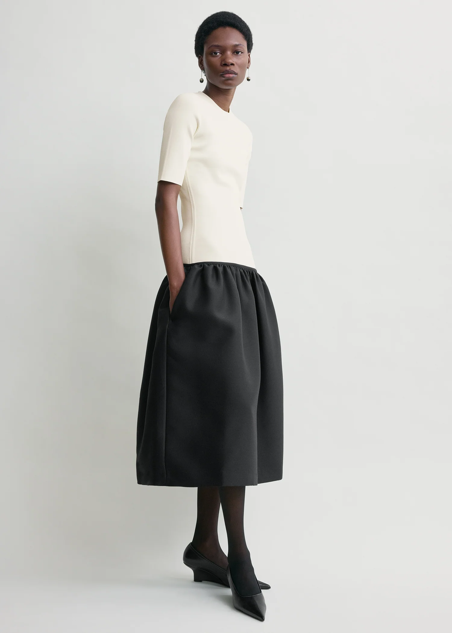 Twinflower tee dress ecru - Image 2
