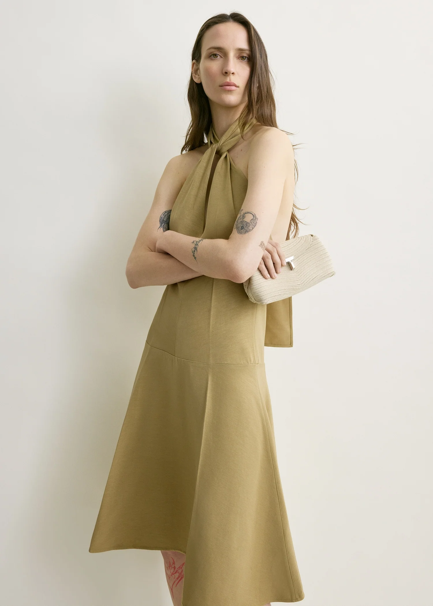 Twist halter dress cumin - Image 4