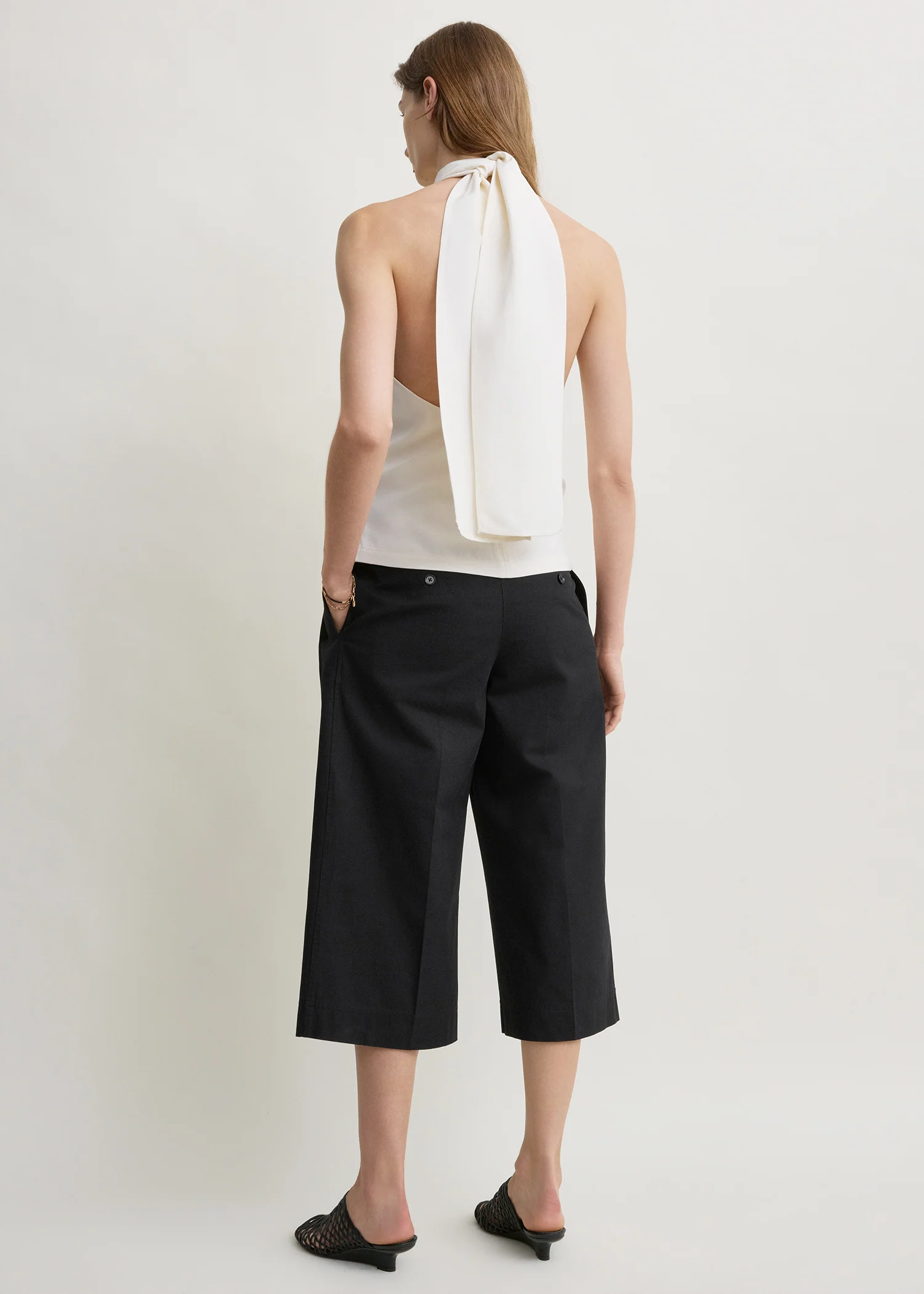 Twist halter top ecru - Image 3