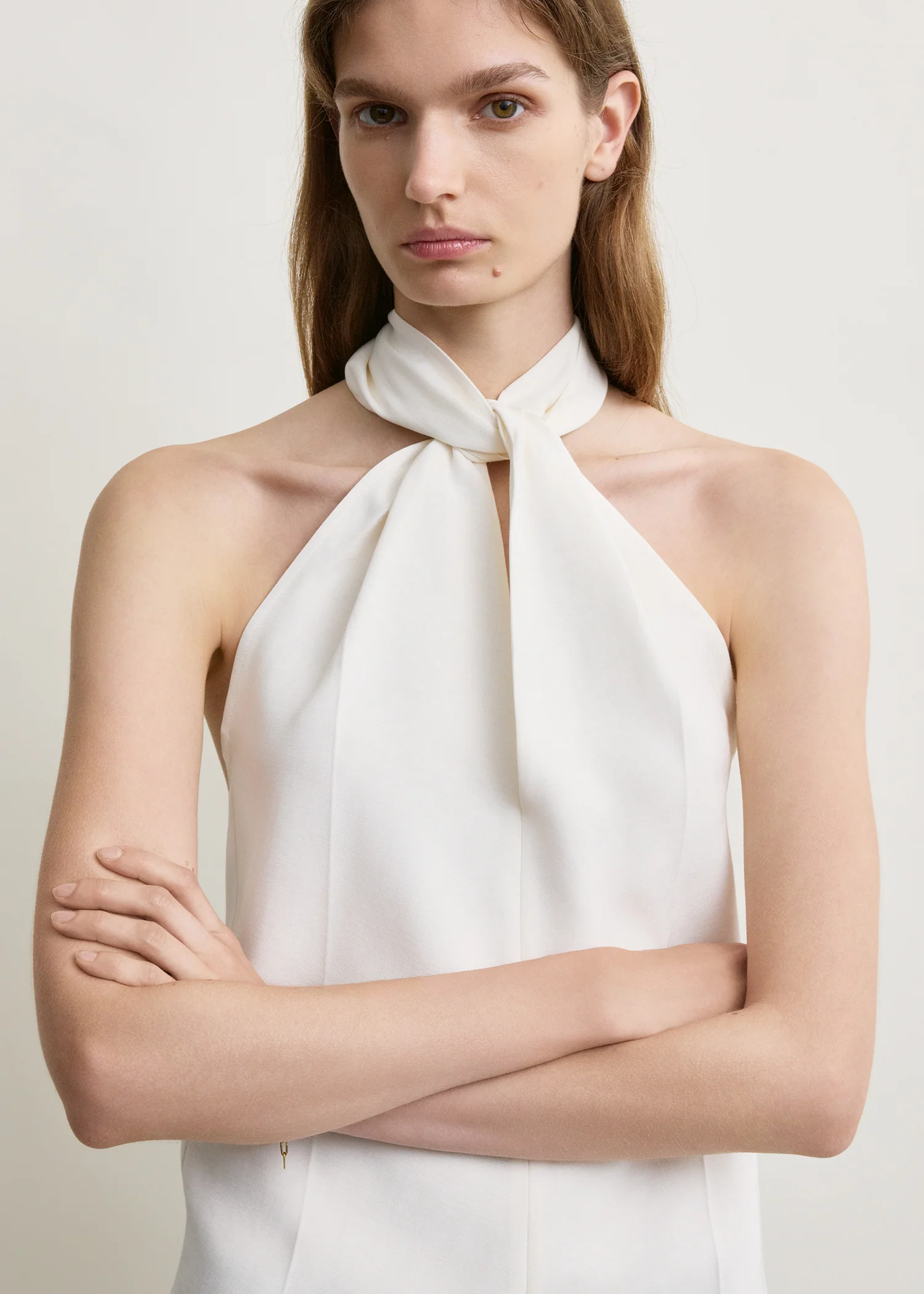 Twist halter top ecru - Image 4