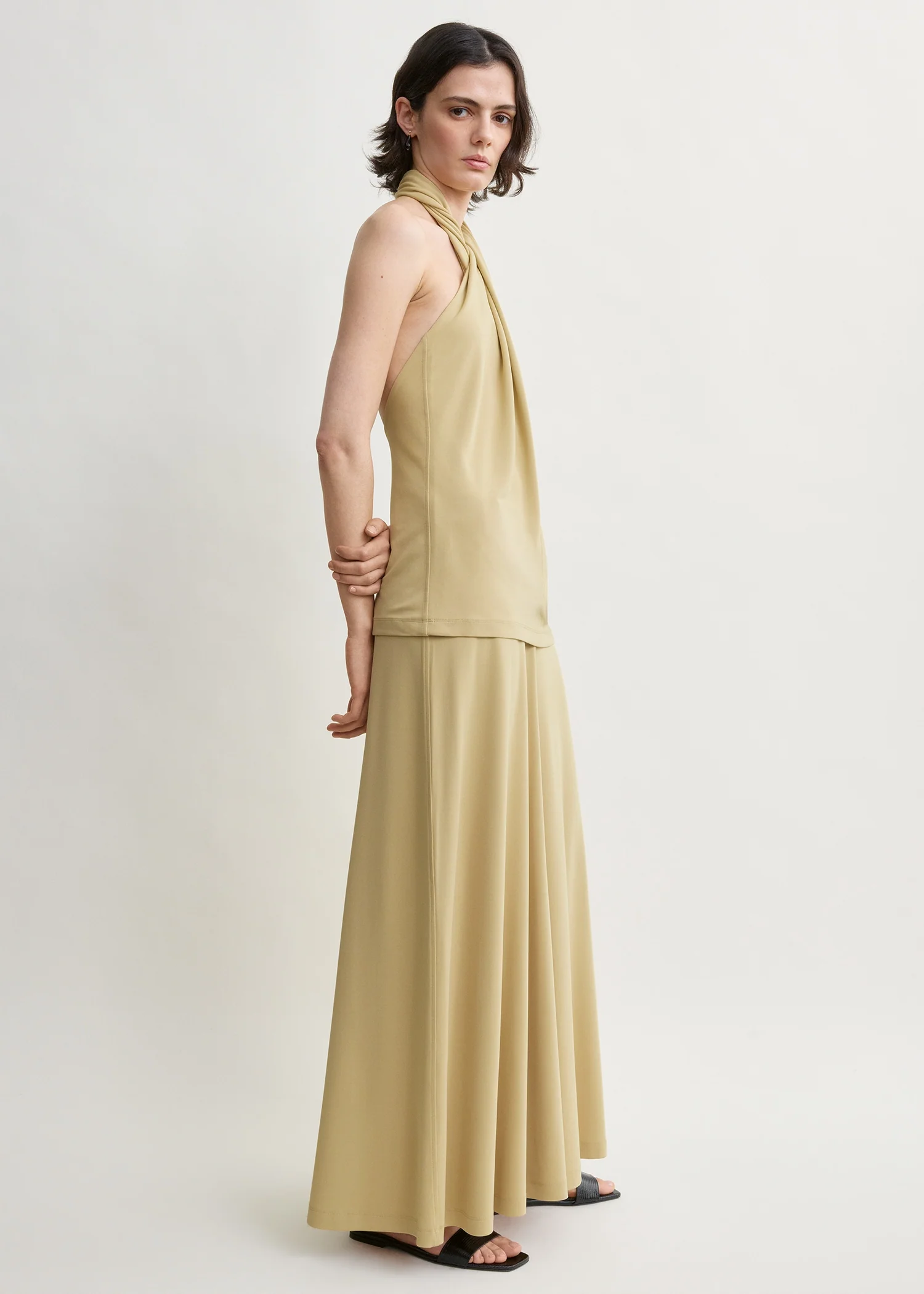 Twisted jersey halter top chai - Image 2