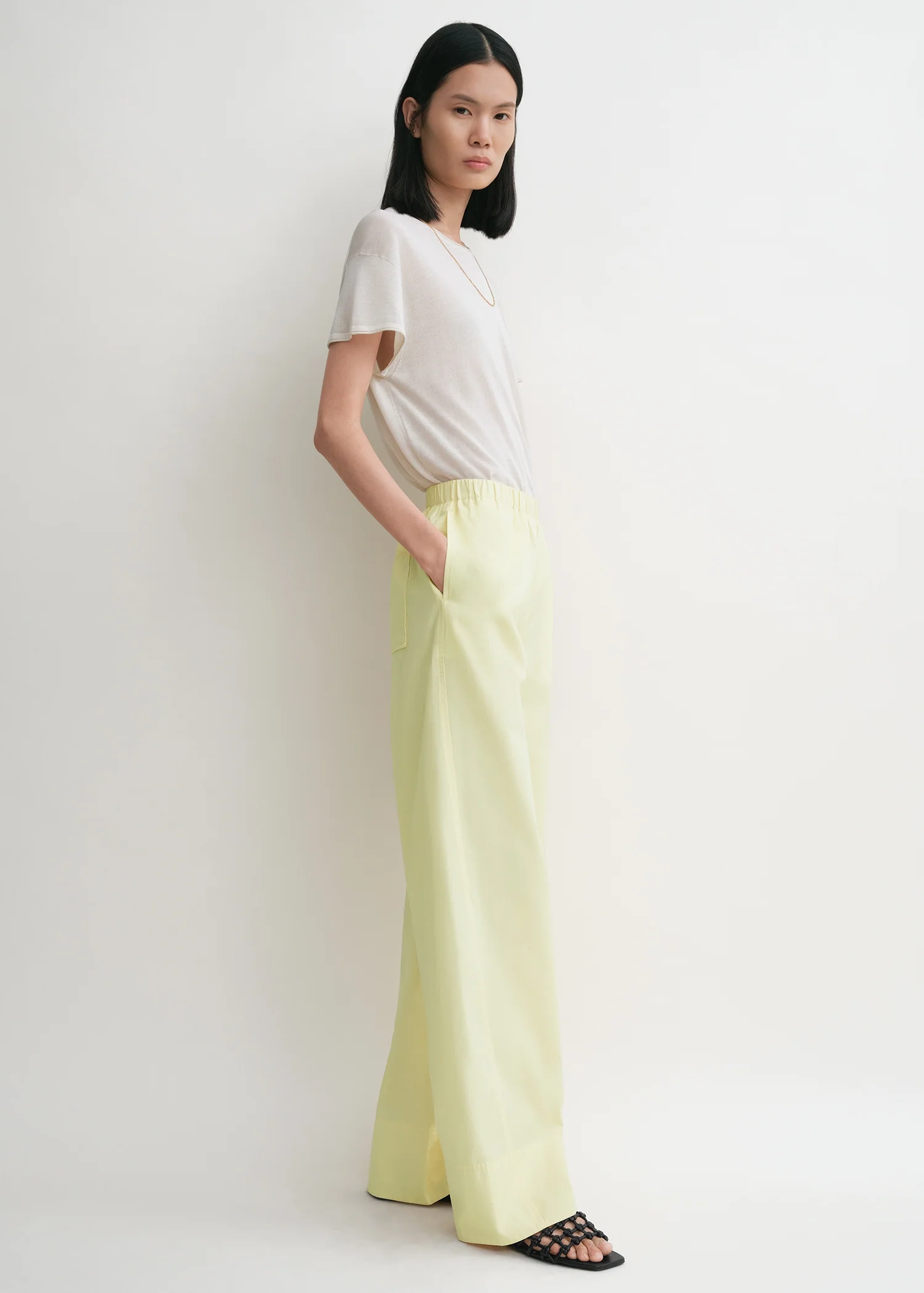 Twisted seam boxer trousers straw - Image 2