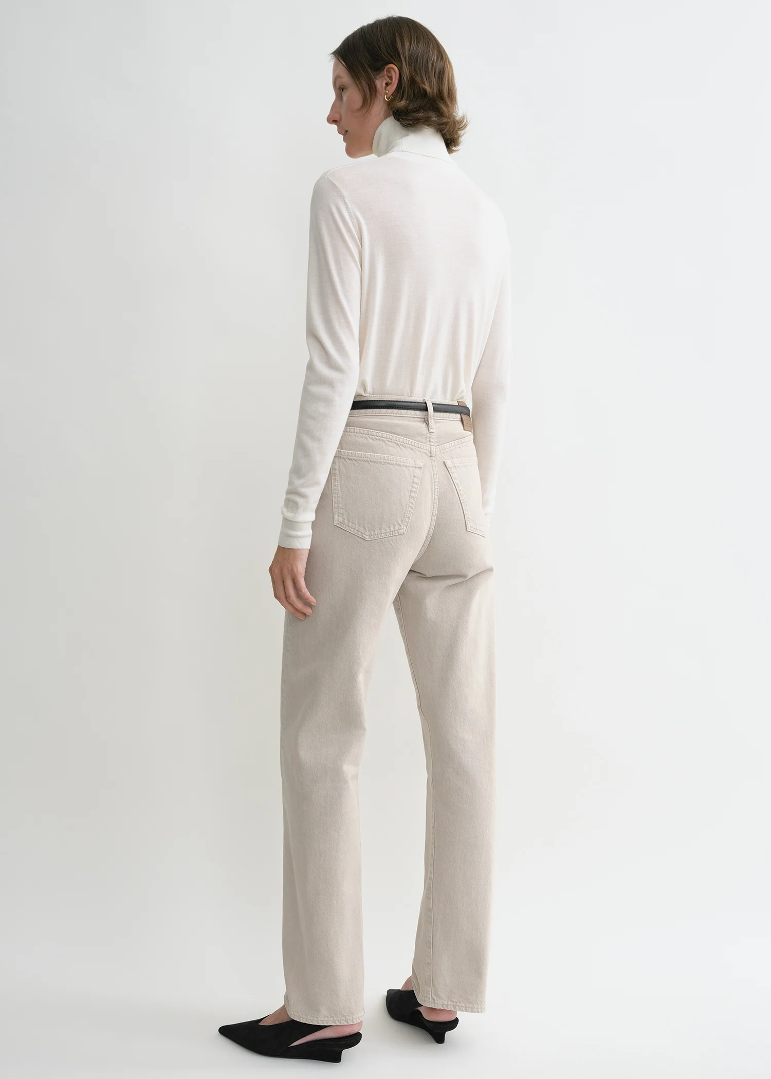 Twisted seam denim full length smoke grey - Image 3