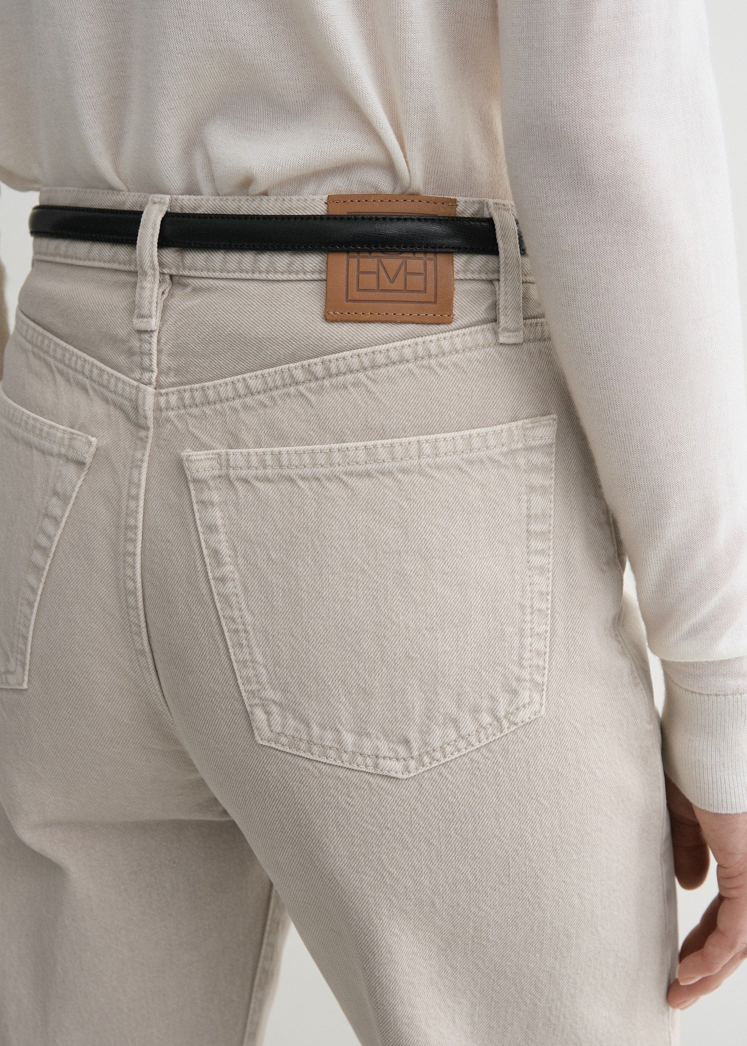 Twisted seam denim full length smoke grey - Image 4