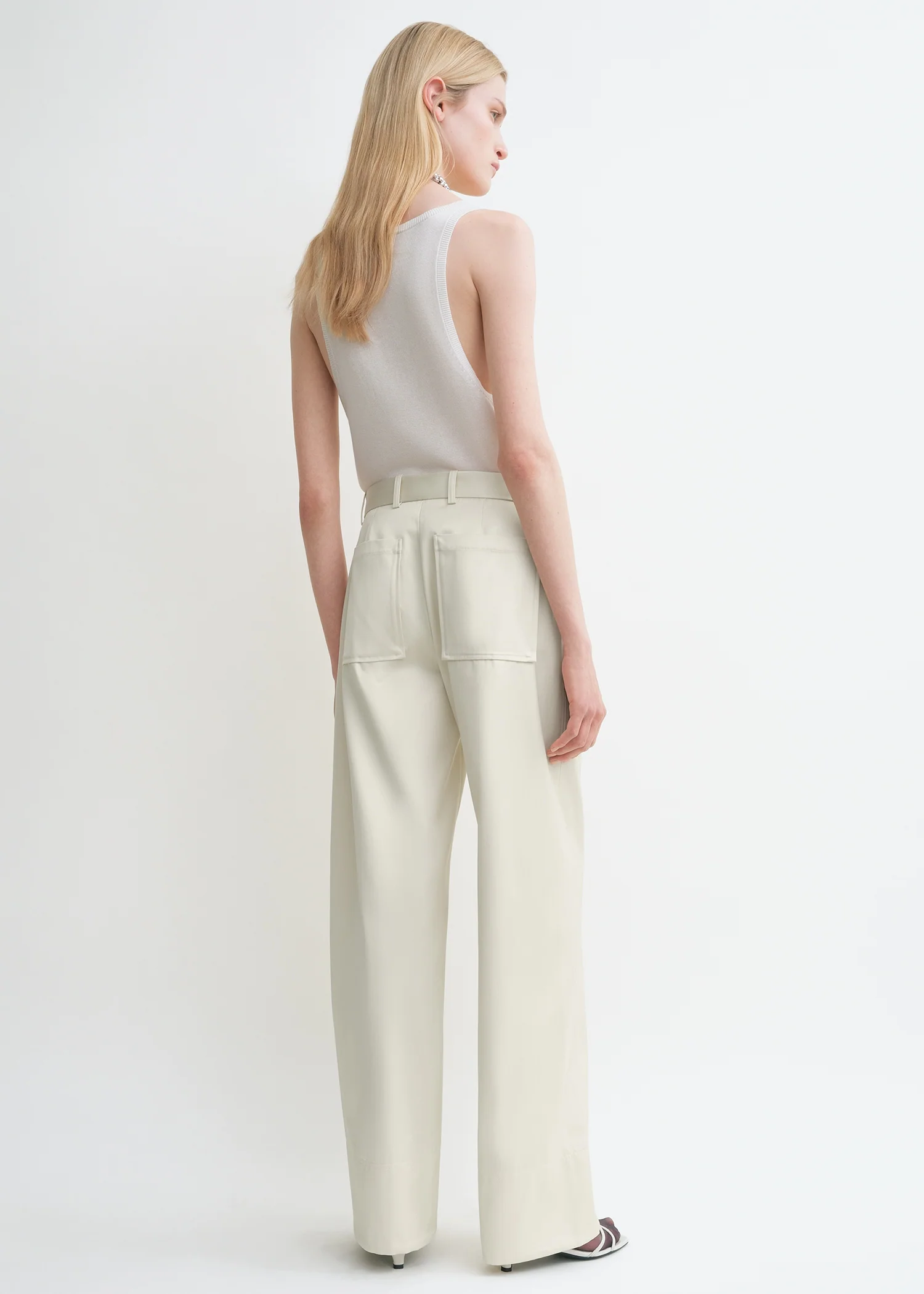 Twisted seam trousers ecru - Image 3