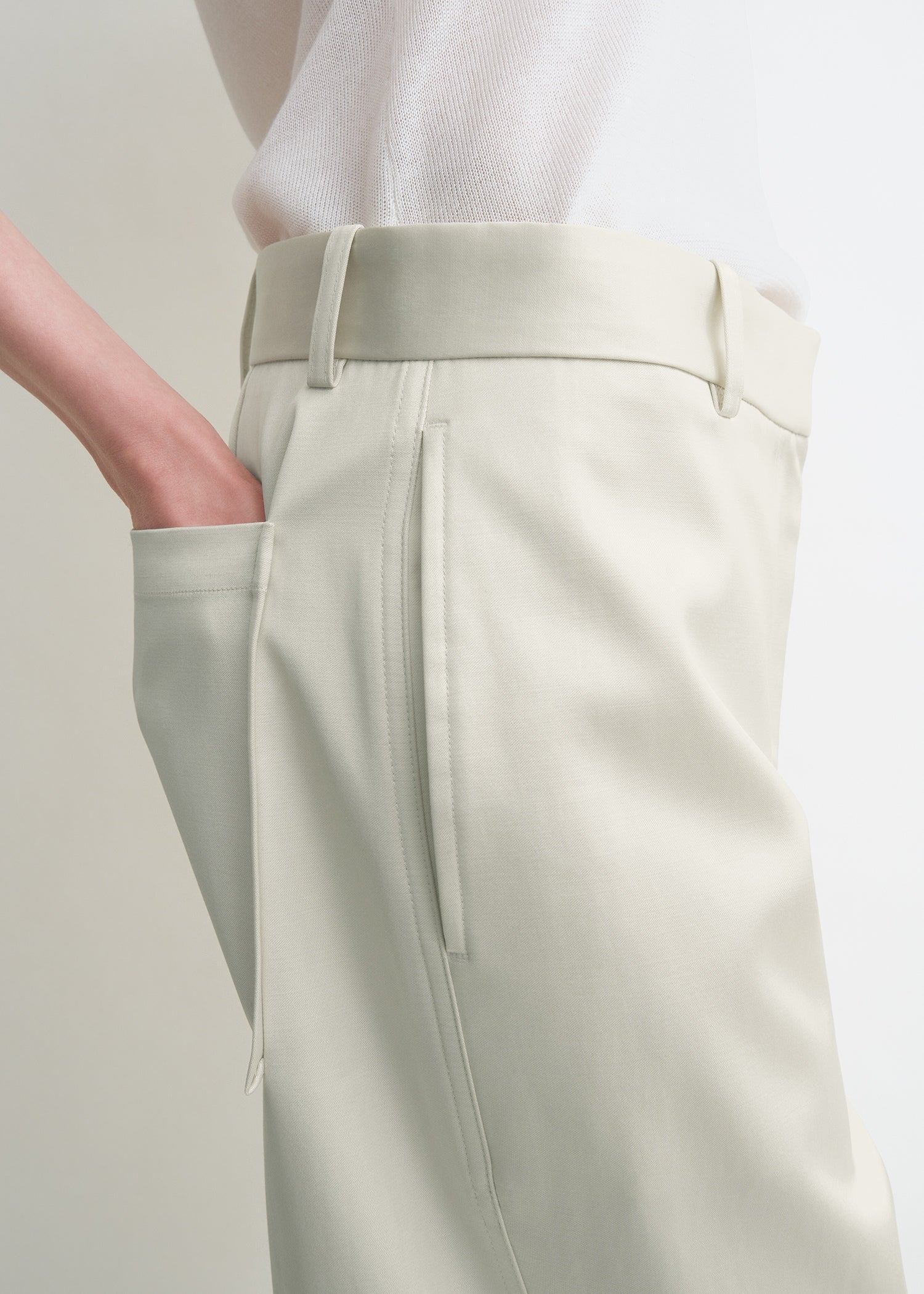 Twisted seam trousers ecru - Image 4