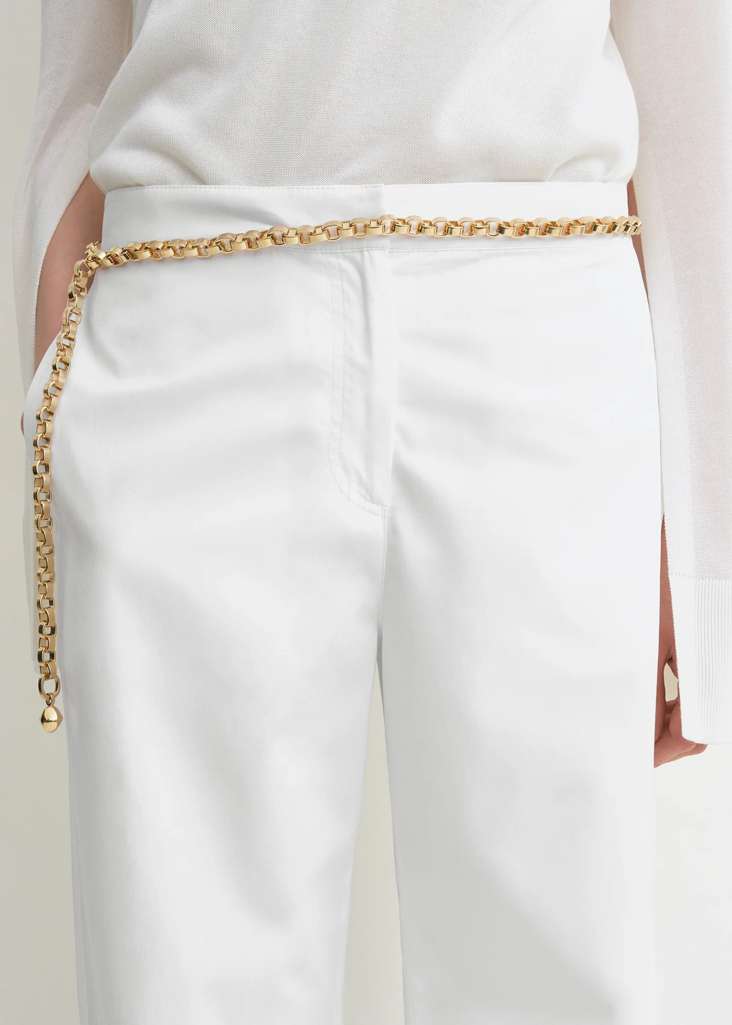 Twisted seam trousers white - Image 4