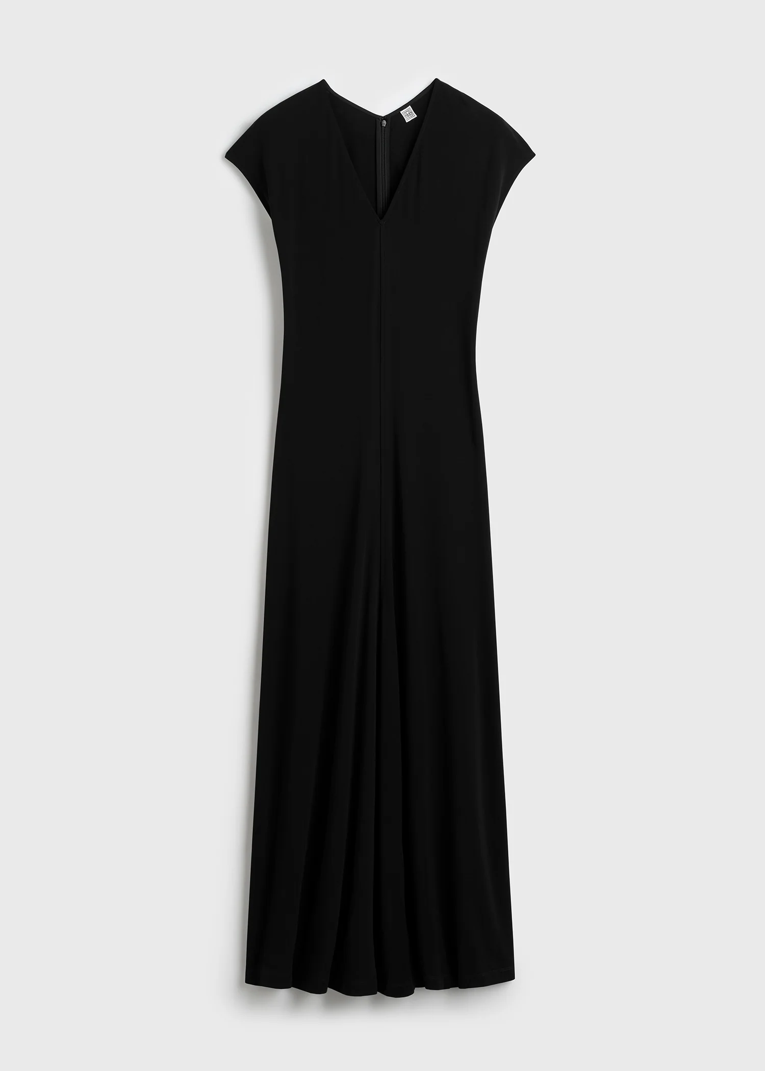 V-neck jersey dress black - Image 5