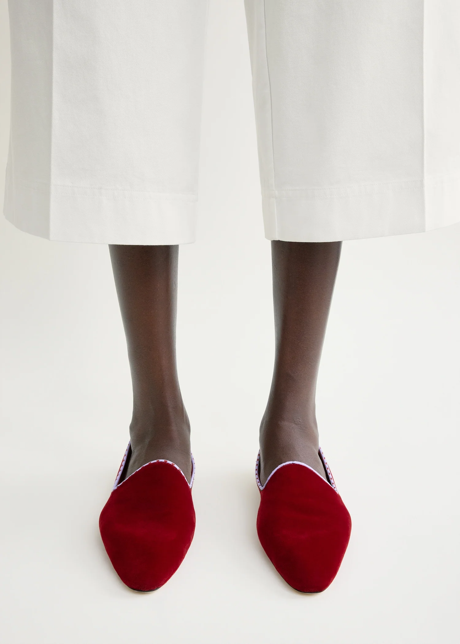 Velvet venetian slippers red - Image 2