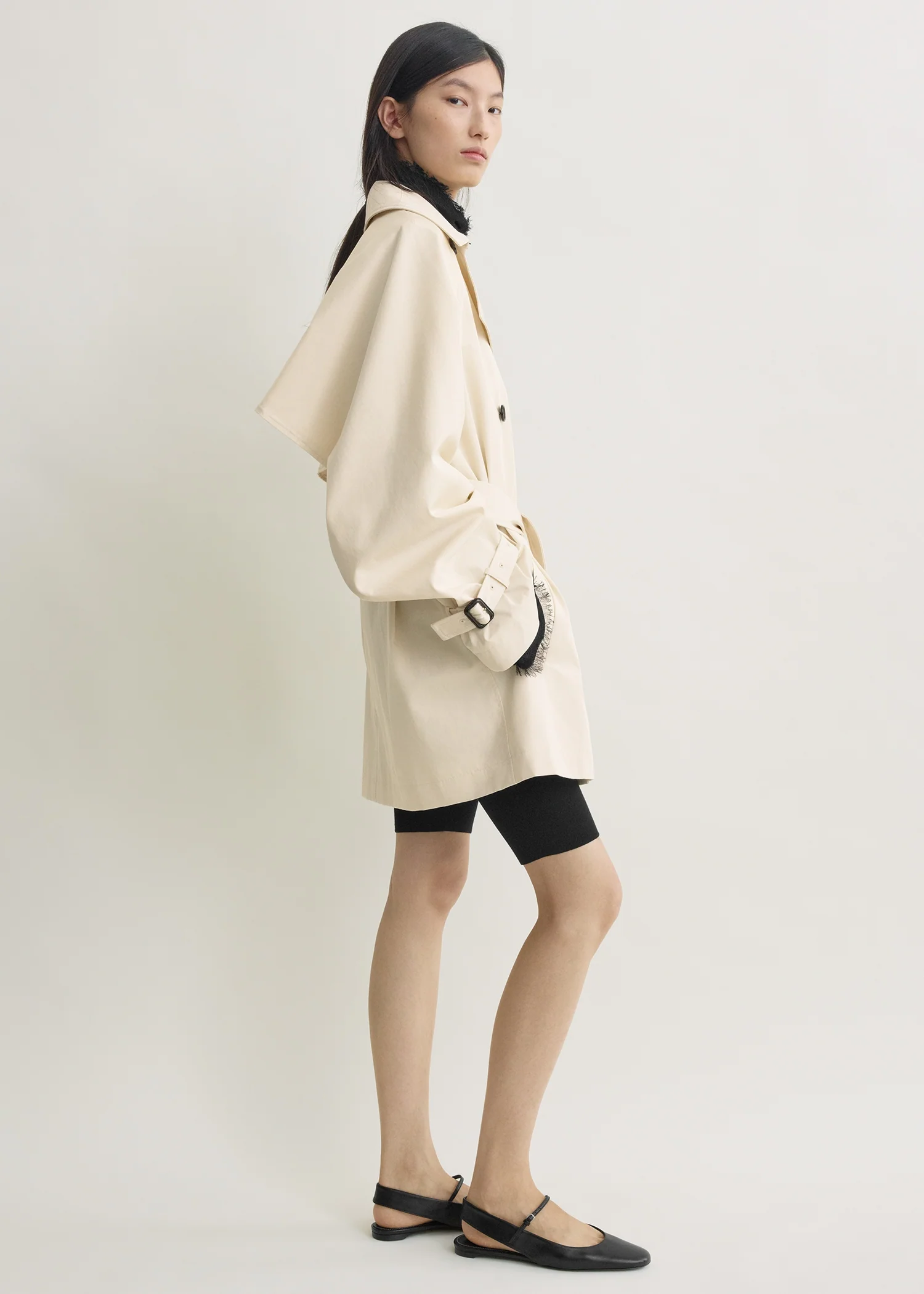 Washed cotton trench stone - Image 2