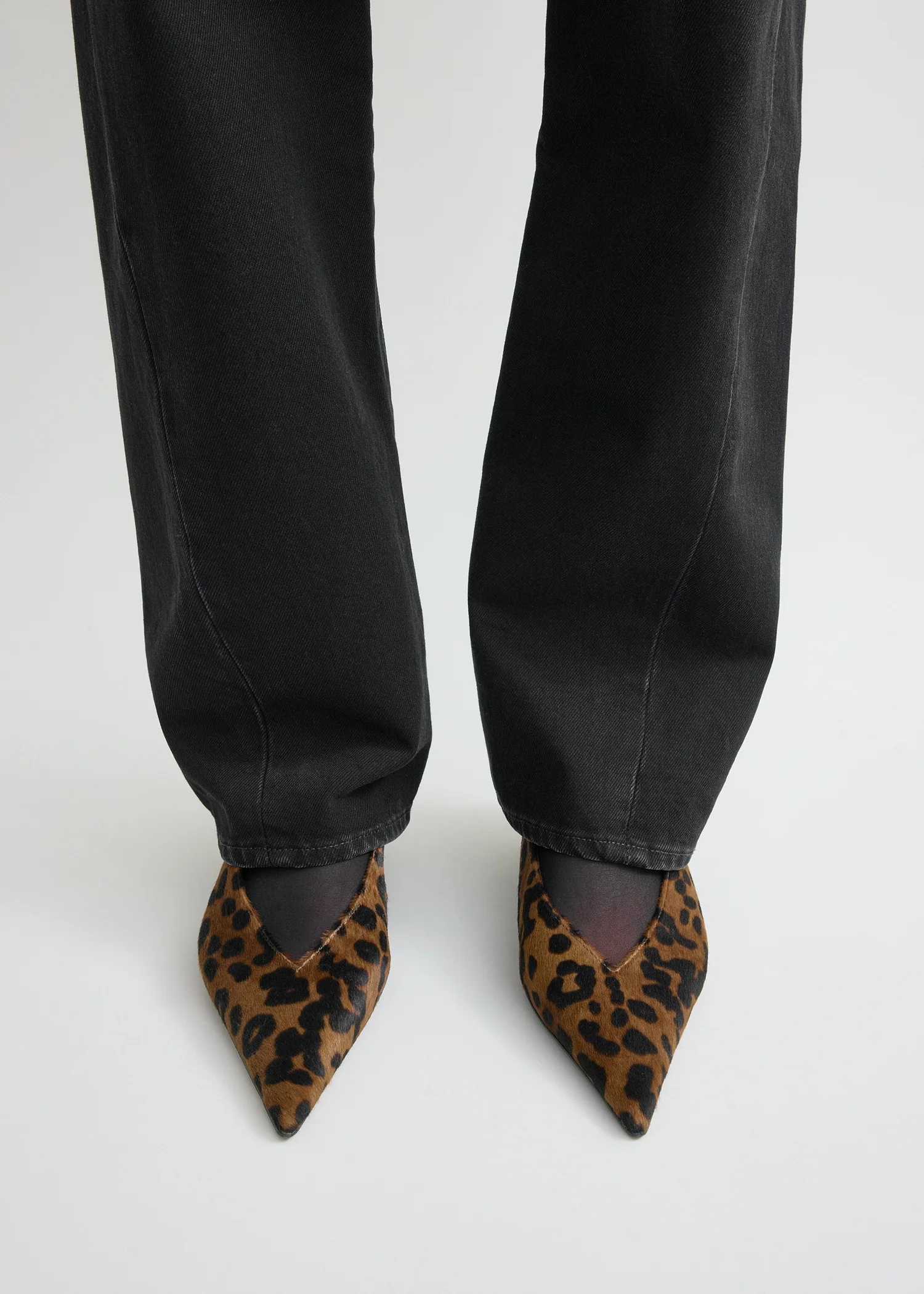 Wedge-heel pony hair slingbacks leopard - Image 3