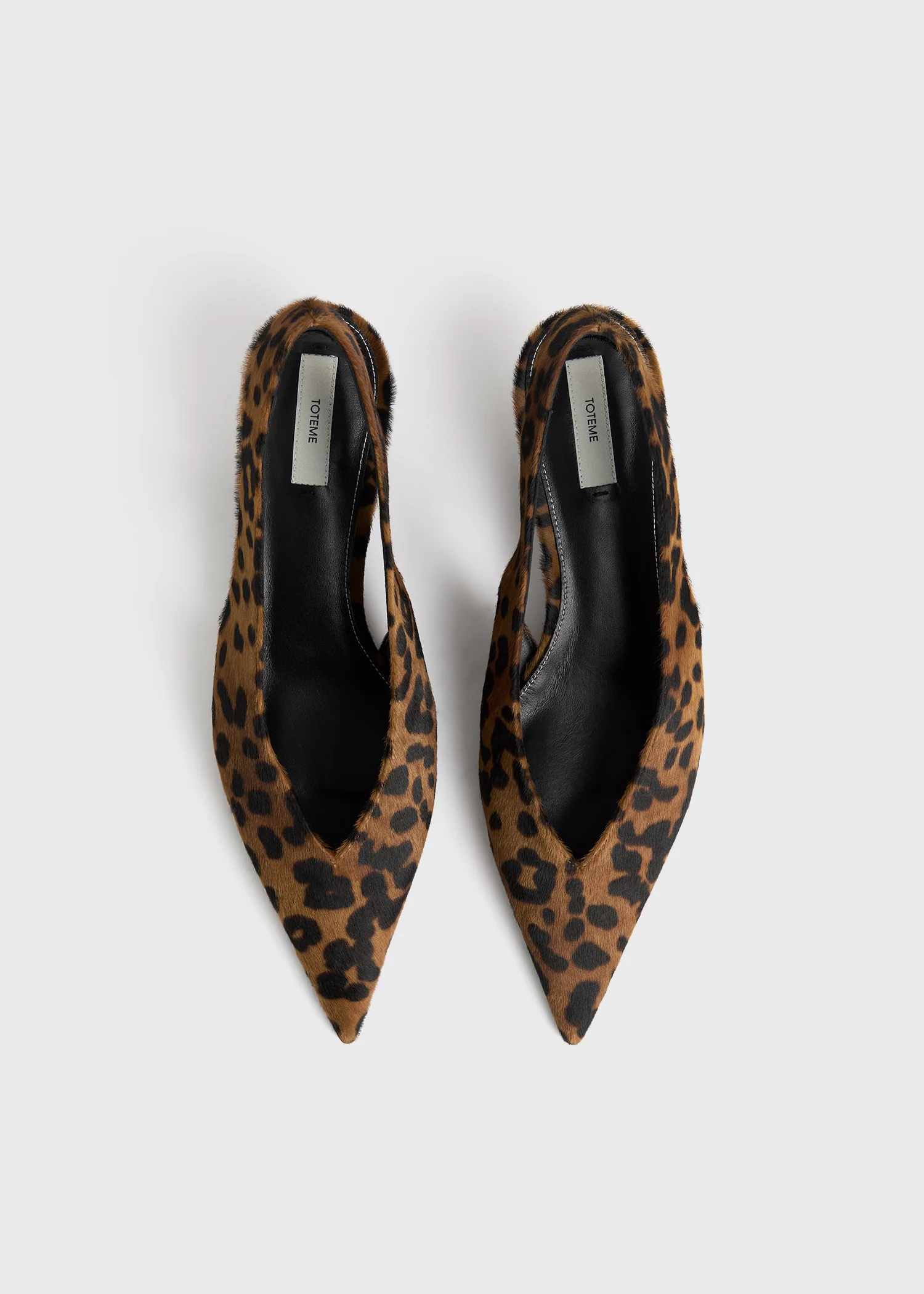Wedge-heel pony hair slingbacks leopard - Image 4