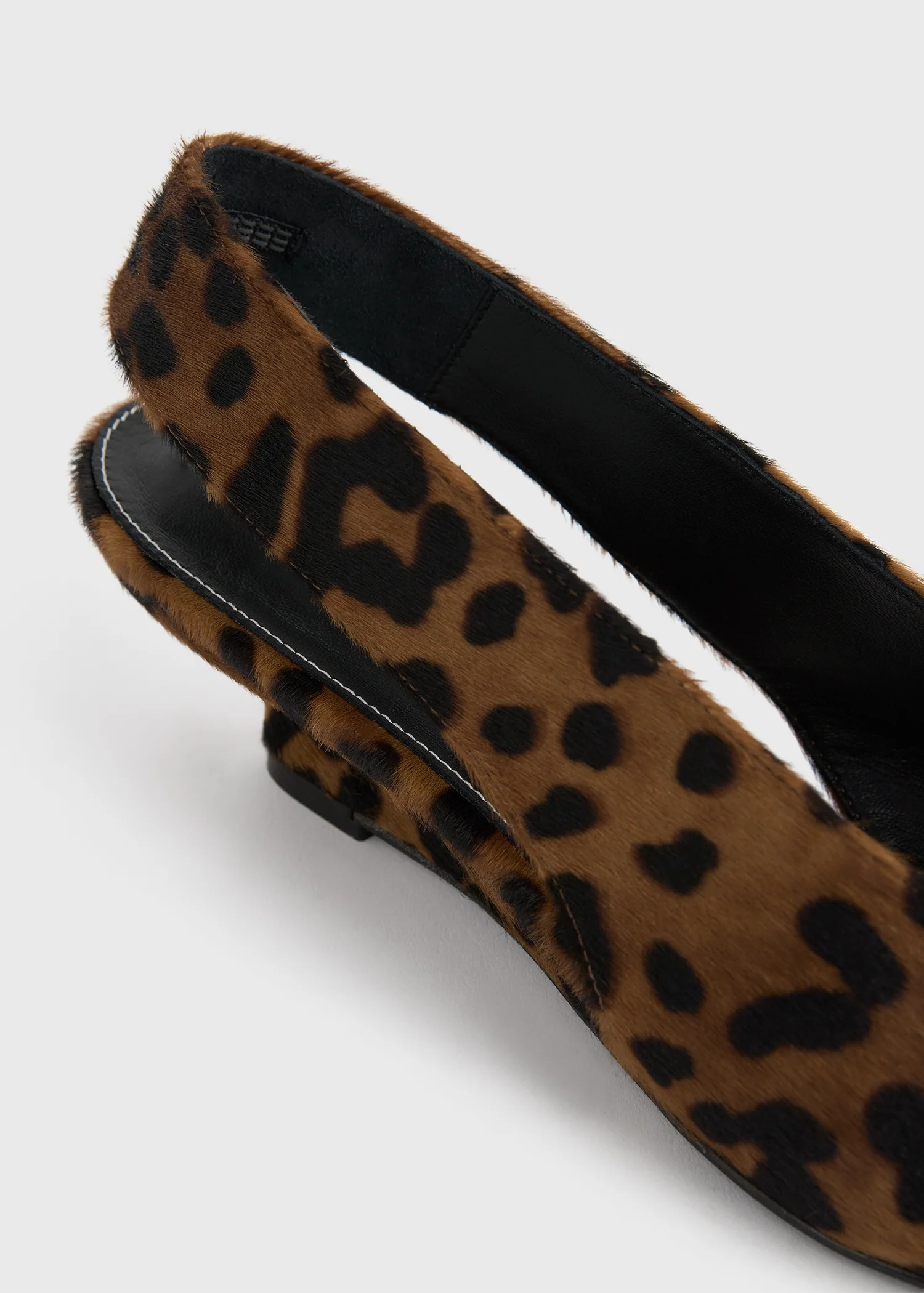 Wedge-heel pony hair slingbacks leopard - Image 5